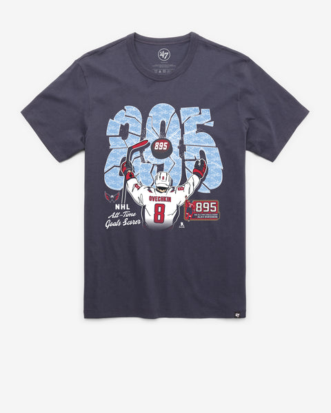 WASHINGTON CAPITALS ALEX OVECHKIN NHL ALL TIME GOALS LEADER '47 FRANKLIN TEE
