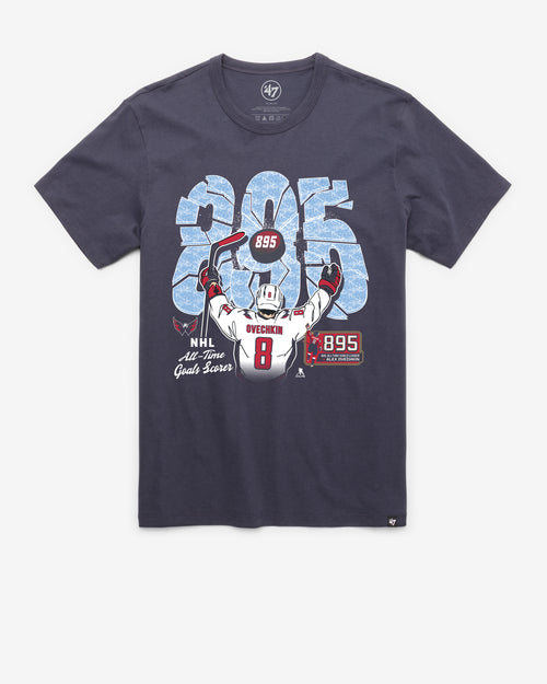 WASHINGTON CAPITALS ALEX OVECHKIN NHL ALL TIME GOALS LEADER '47 FRANKLIN TEE