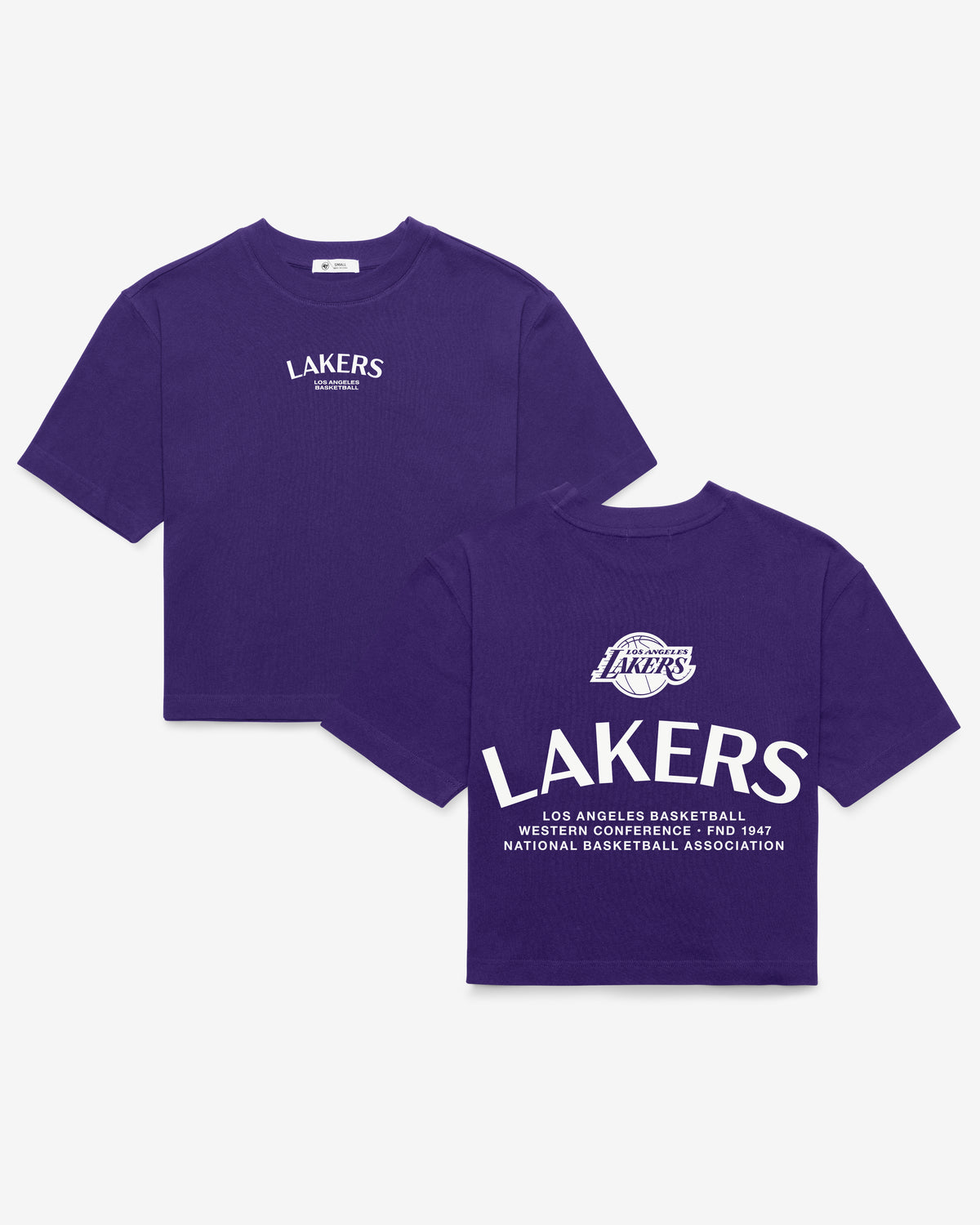 LOS ANGELES LAKERS HADRIAN '47 FOUNDATION CROP TEE WOMENS