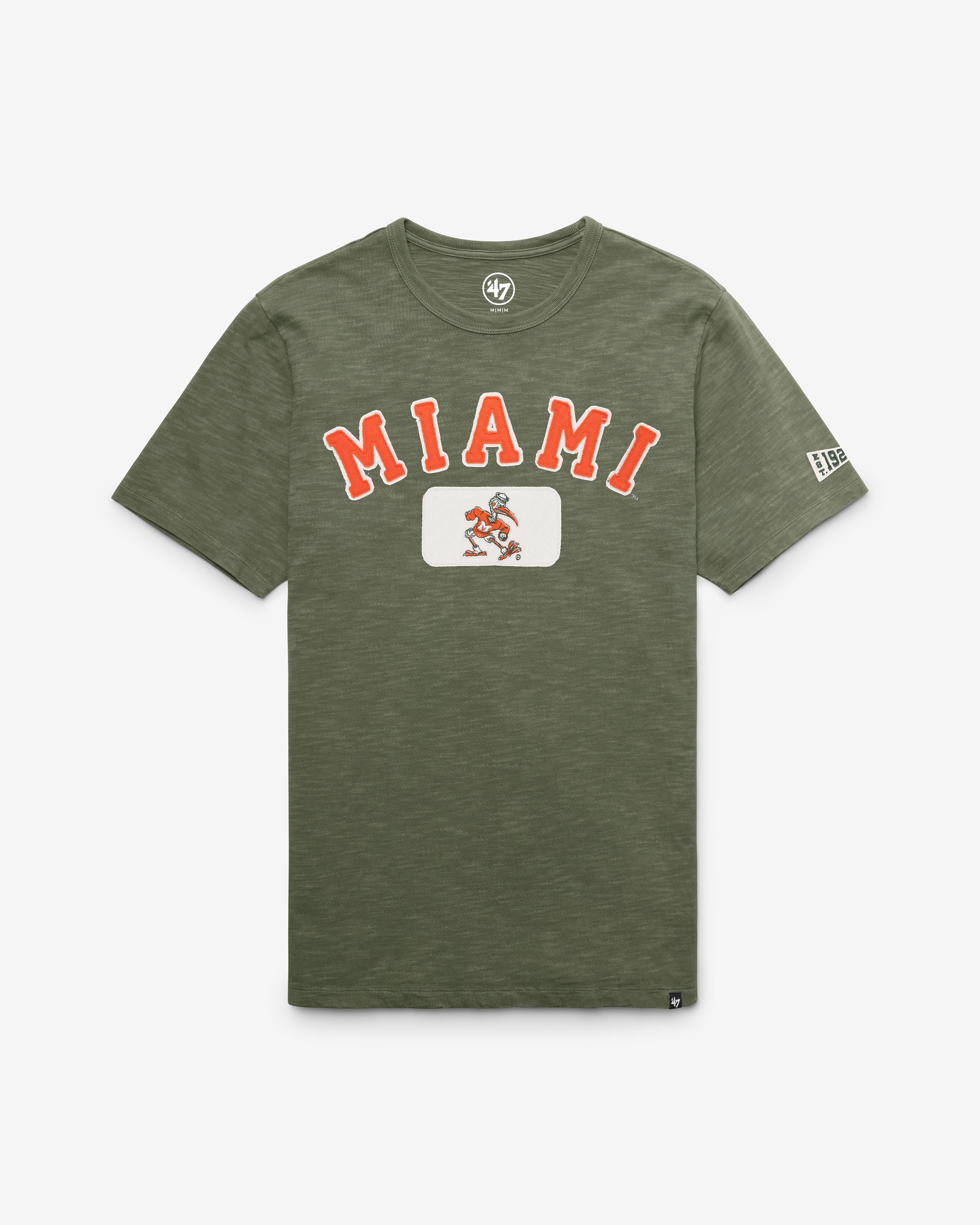 MIAMI HURRICANES VINTAGE SEYMOORE WELL WORN '47 HEAVY SLUB TEE