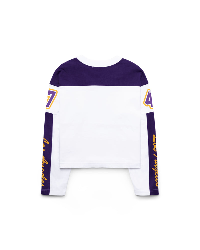 LOS ANGELES LAKERS EXCLAMATION METRO JERSEY TEE W