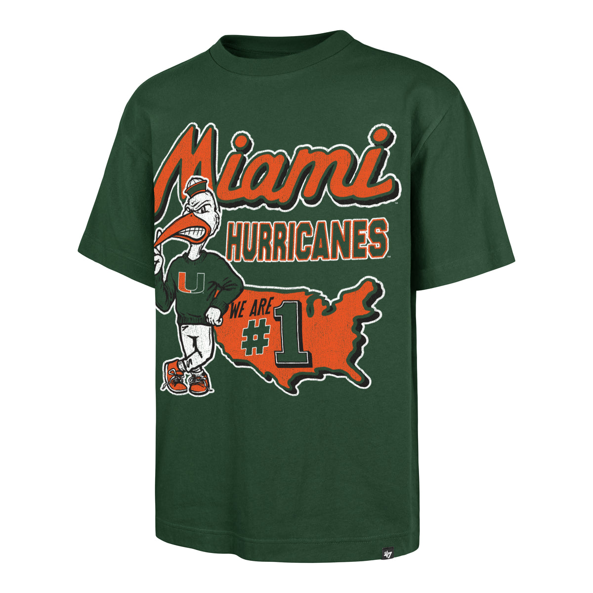 MIAMI HURRICANES MASCOT MANIA '47 FOUNDATION TEE