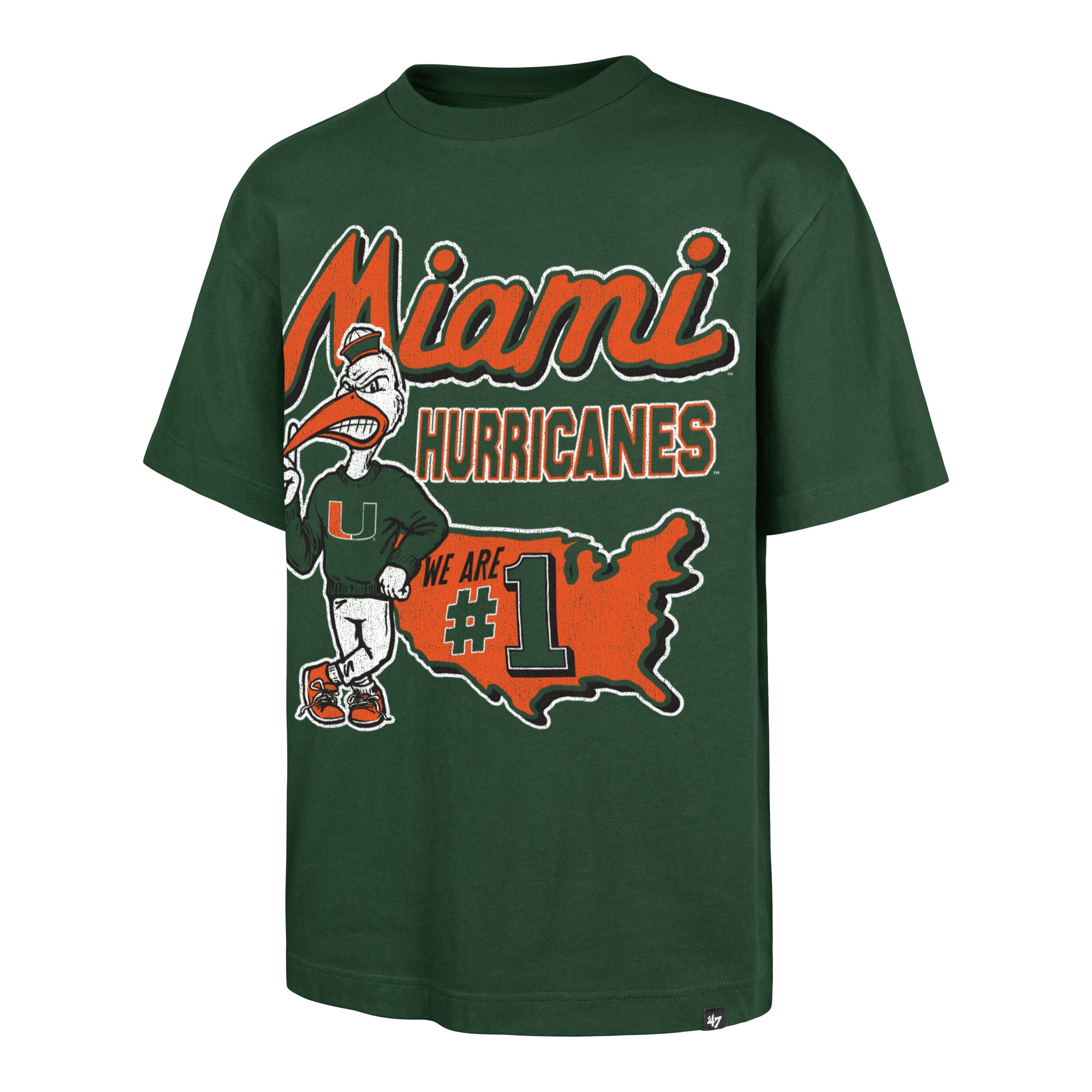 MIAMI HURRICANES MASCOT MANIA '47 FOUNDATION TEE