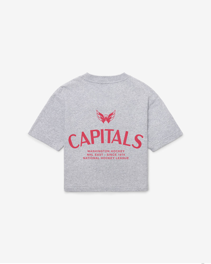 WASHINGTON CAPITALS HADRIAN '47 FOUNDATION CROP TEE WOMENS