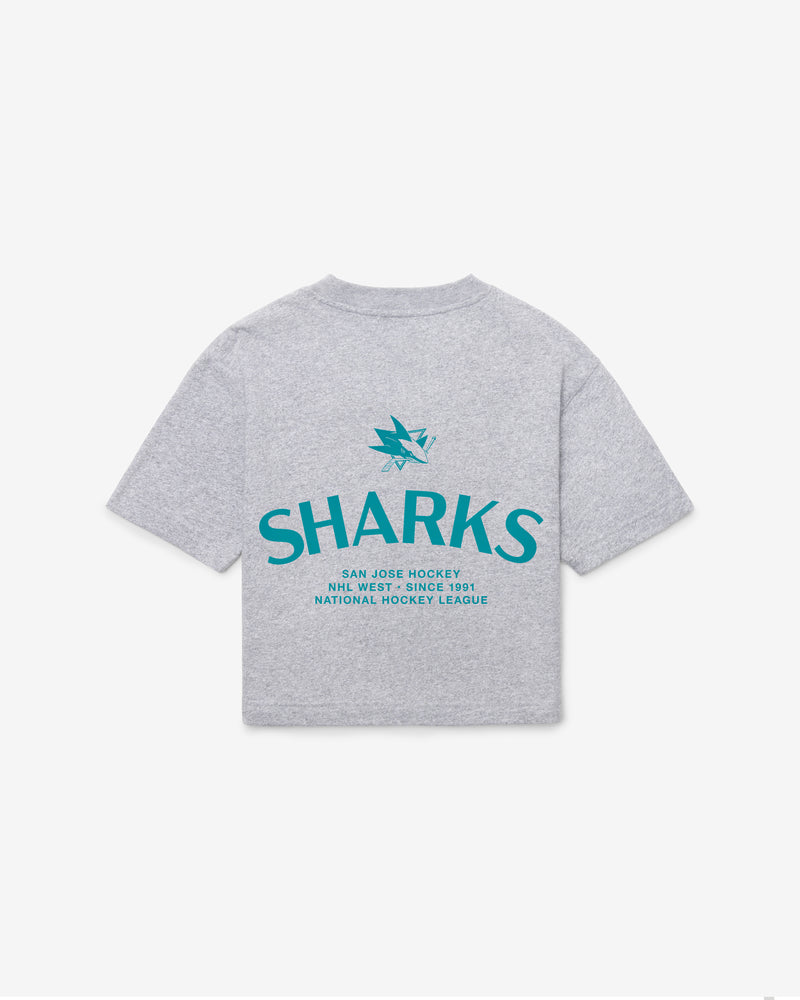 SAN JOSE SHARKS HADRIAN '47 FOUNDATION CROP TEE WOMENS