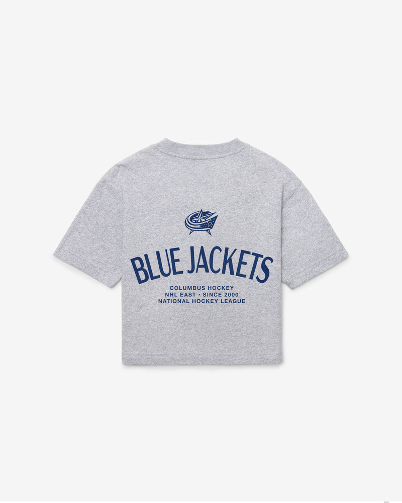 COLUMBUS BLUE JACKETS HADRIAN '47 FOUNDATION CROP TEE WOMENS