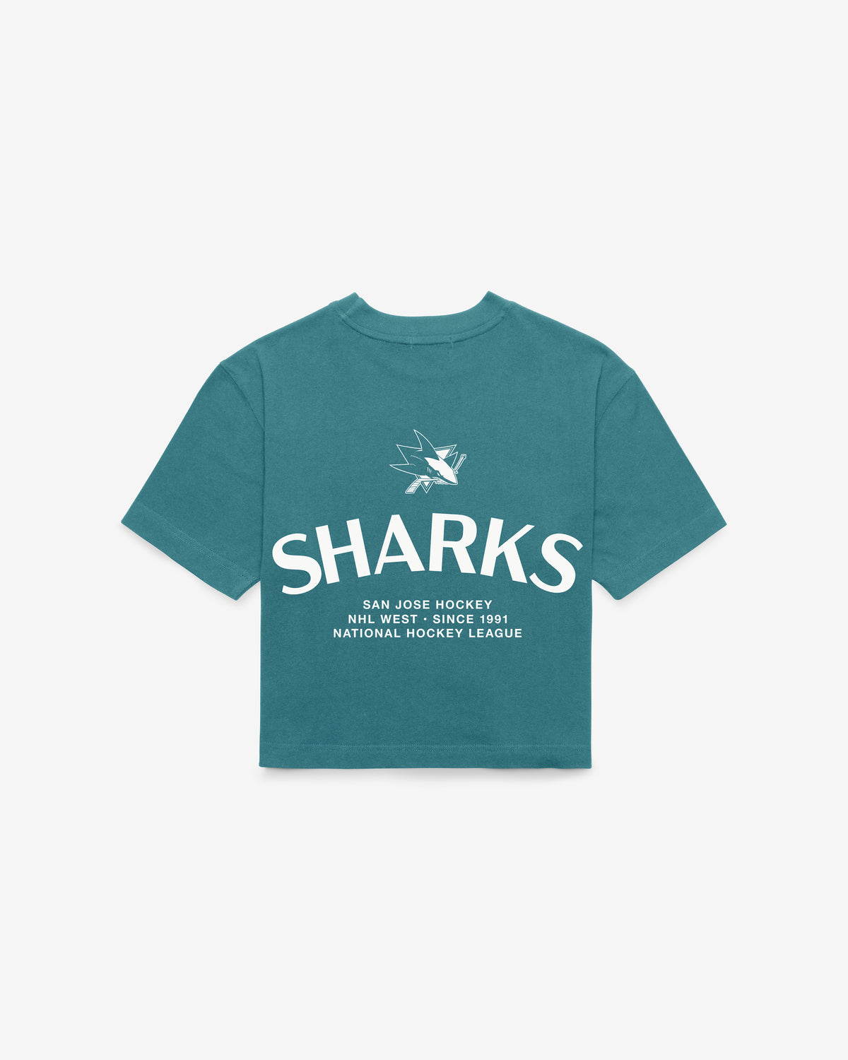 SAN JOSE SHARKS HADRIAN '47 FOUNDATION CROP TEE WOMENS