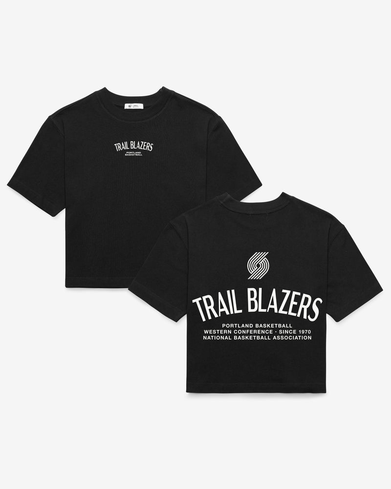 PORTLAND TRAILBLAZERS HADRIAN '47 FOUNDATION CROP TEE WOMENS