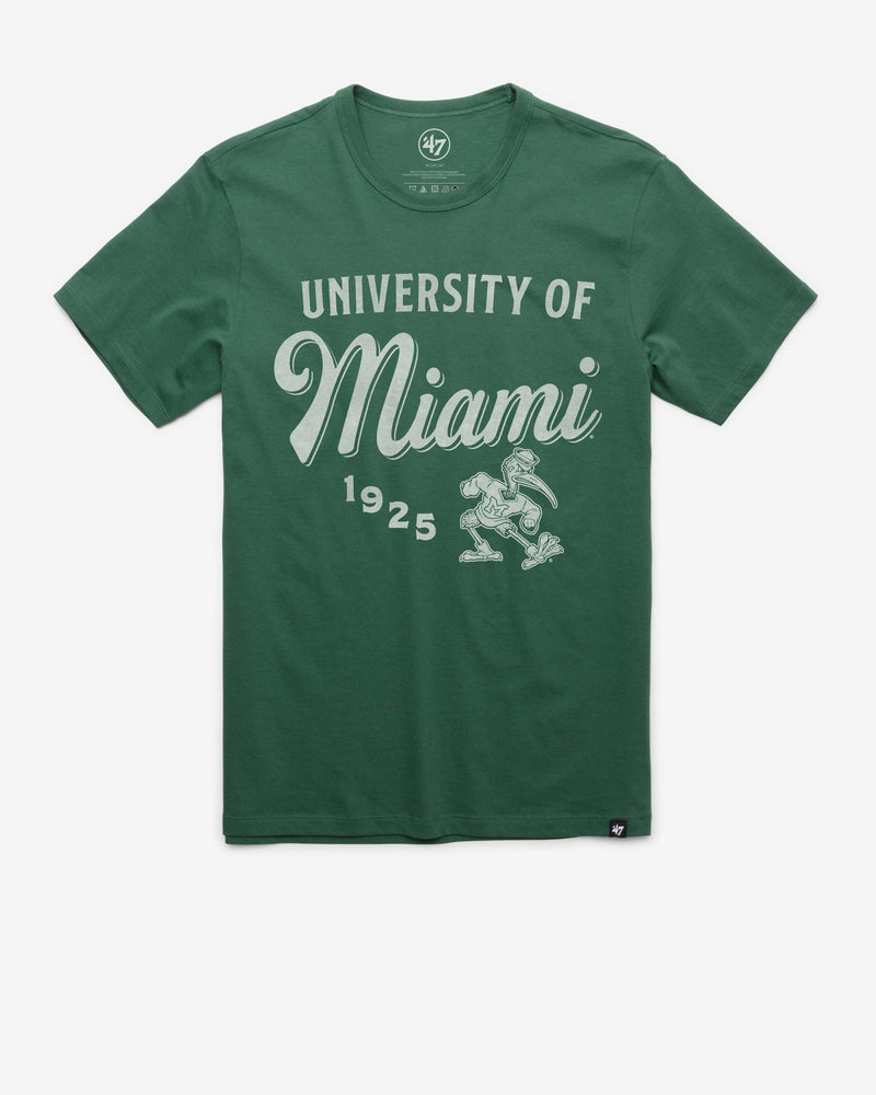 MIAMI HURRICANES VINTAGE DIAG SCRIPT '47 FRANKLIN TEE