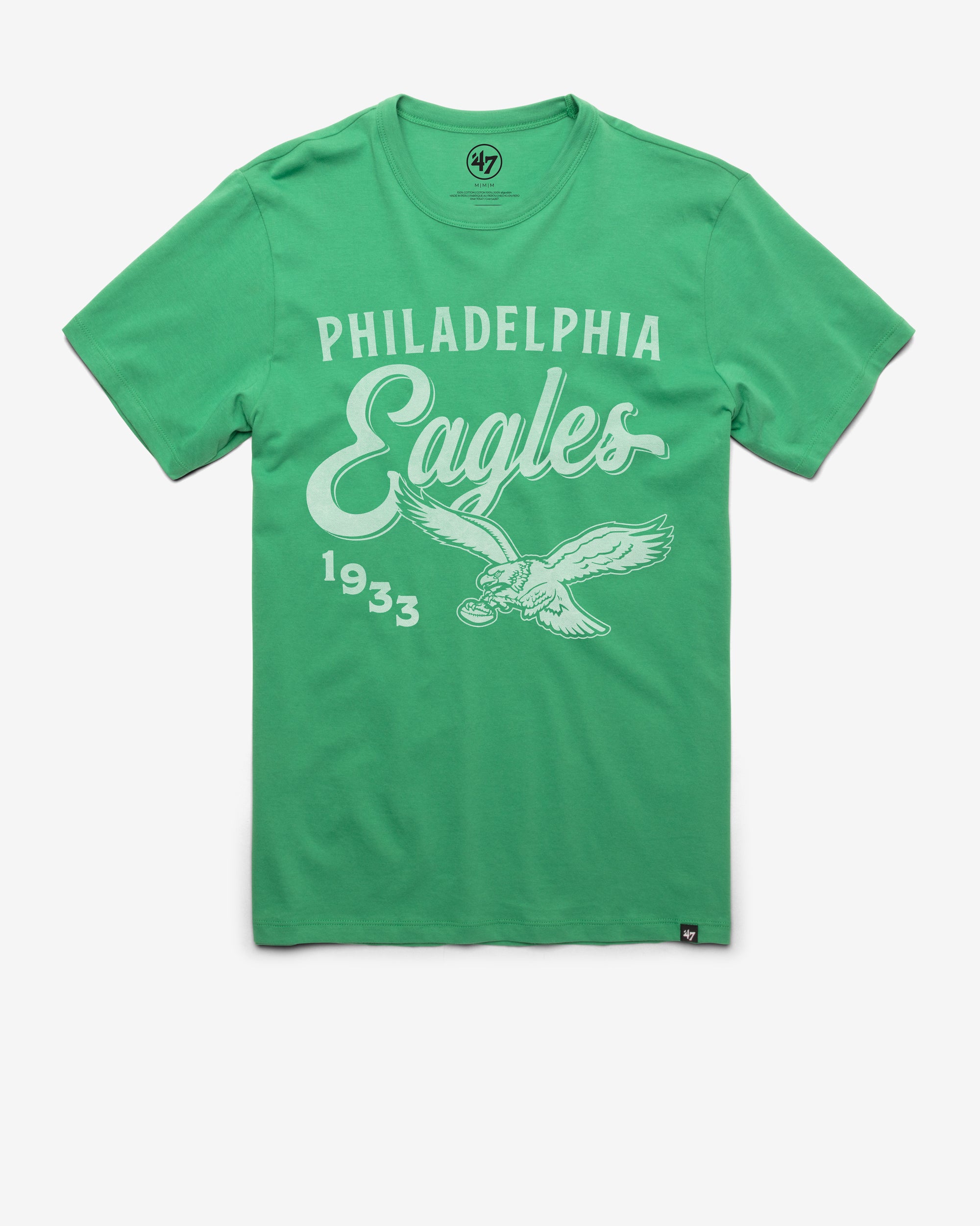 PHILADELPHIA EAGLES HISTORIC DIAG SCRIPT '47 FRANKLIN TEE