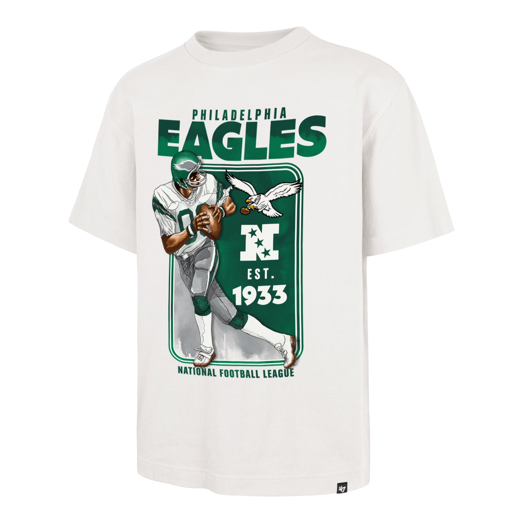 PHILADELPHIA EAGLES HISTORIC PLAYBRUSH '47 FOUNDATION TEE