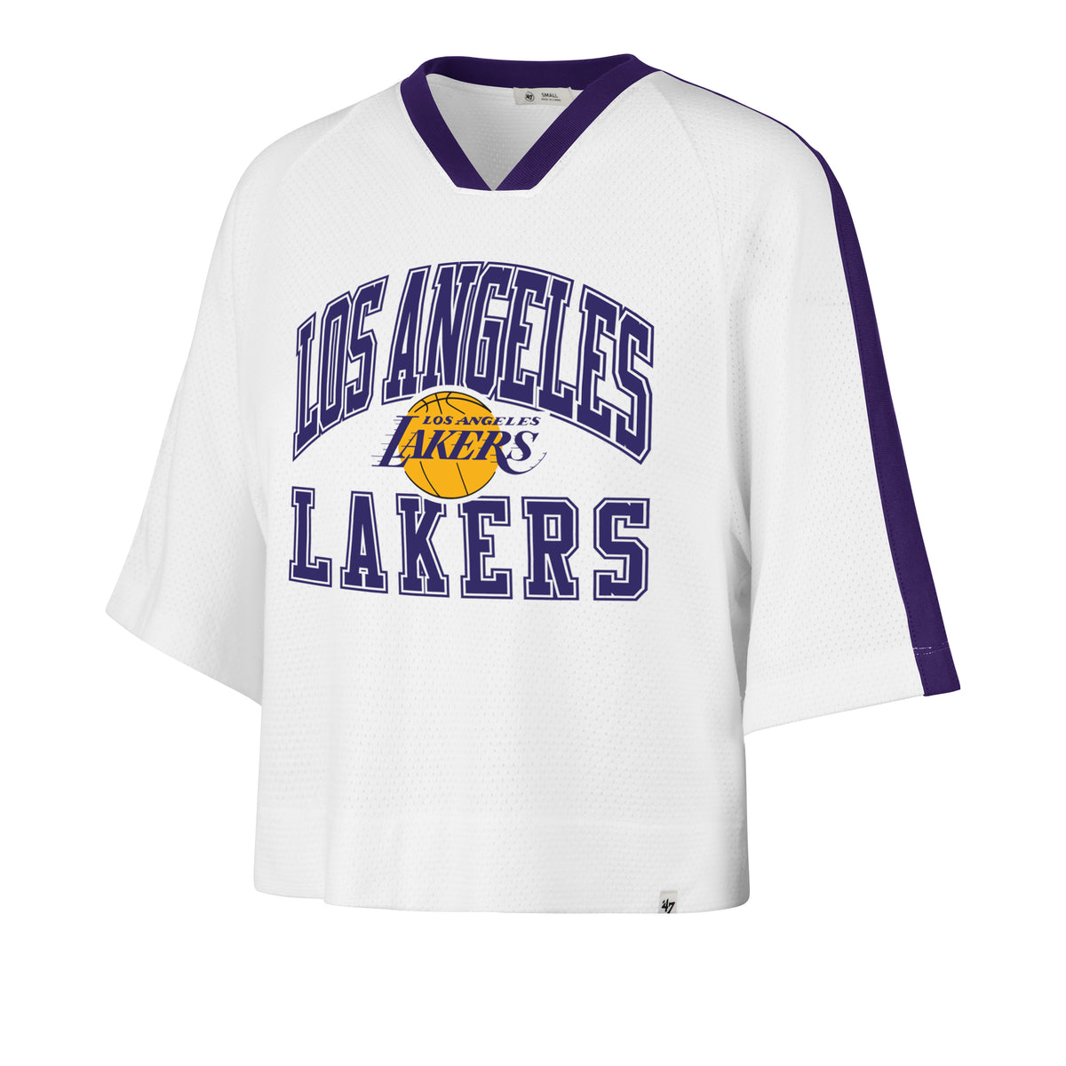 LOS ANGELES LAKERS BIG OVERARCH '47 WOMEN'S DROP NEEDLE RAGLAN TEE