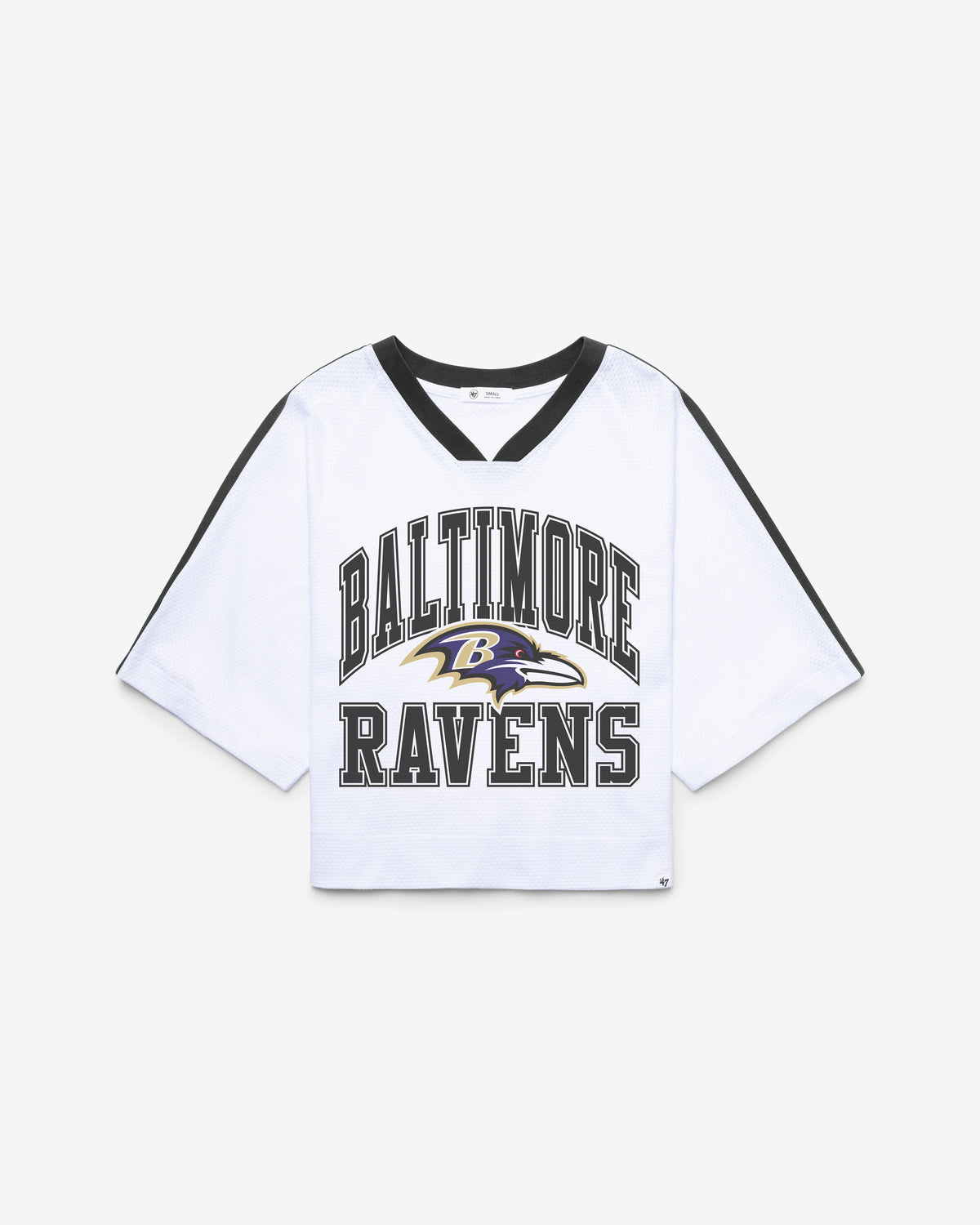 BALTIMORE RAVENS BIG OVERARCH '47 WOMEN'S DROP NEEDLE RAGLAN JERSEY