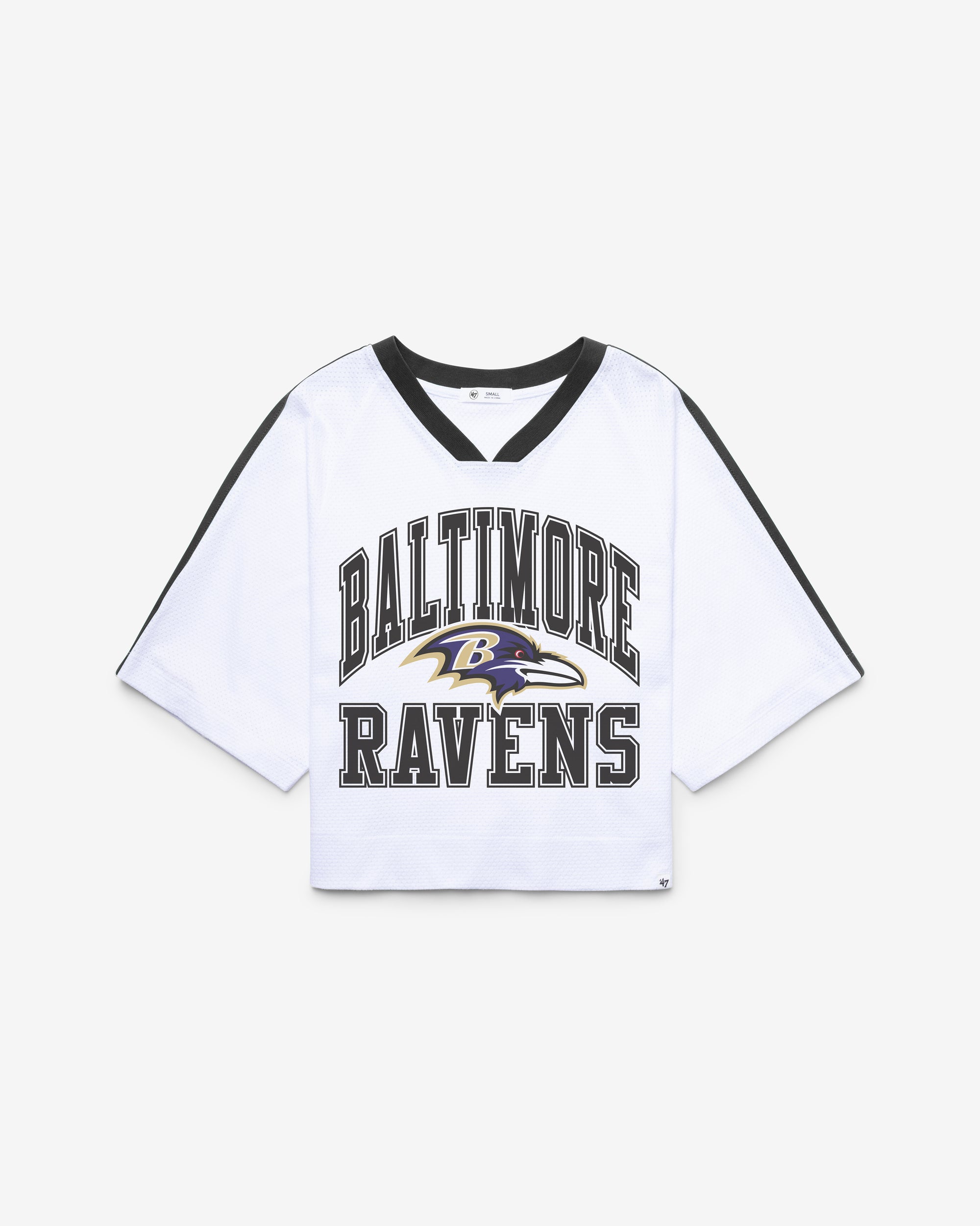 BALTIMORE RAVENS BIG OVERARCH '47 WOMEN'S DROP NEEDLE RAGLAN JERSEY