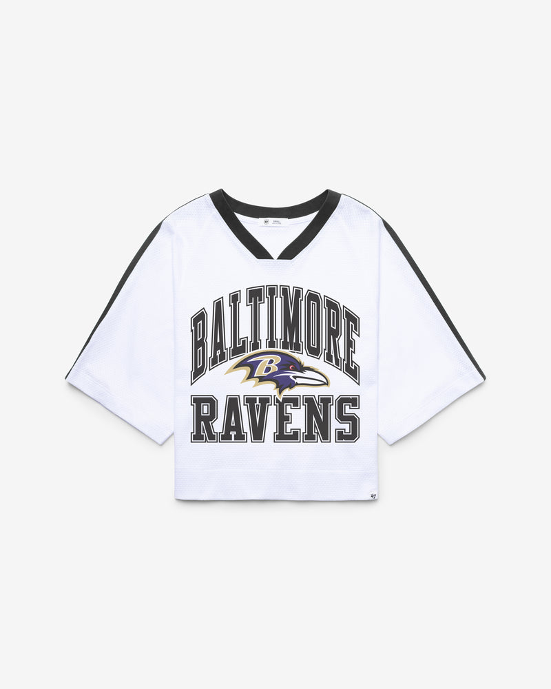 BALTIMORE RAVENS BIG OVERARCH '47 WOMEN'S DROP NEEDLE RAGLAN JERSEY
