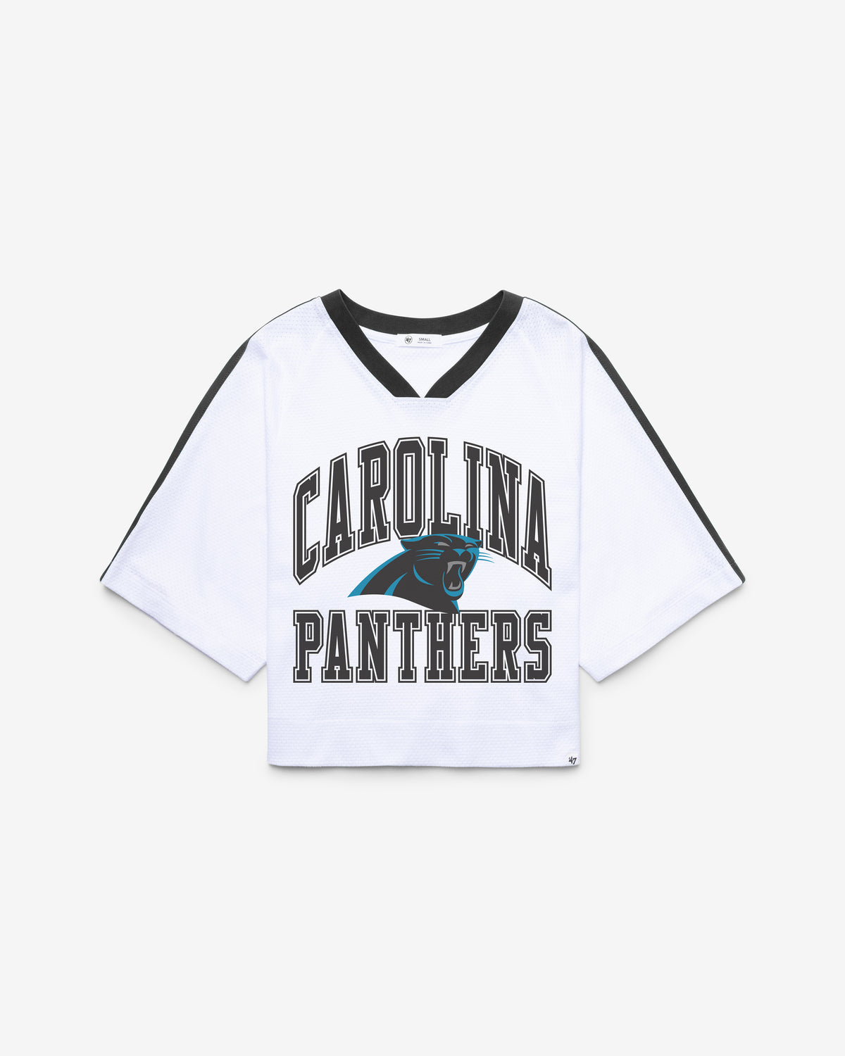 CAROLINA PANTHERS BIG OVERARCH '47 WOMEN'S DROP NEEDLE RAGLAN JERSEY