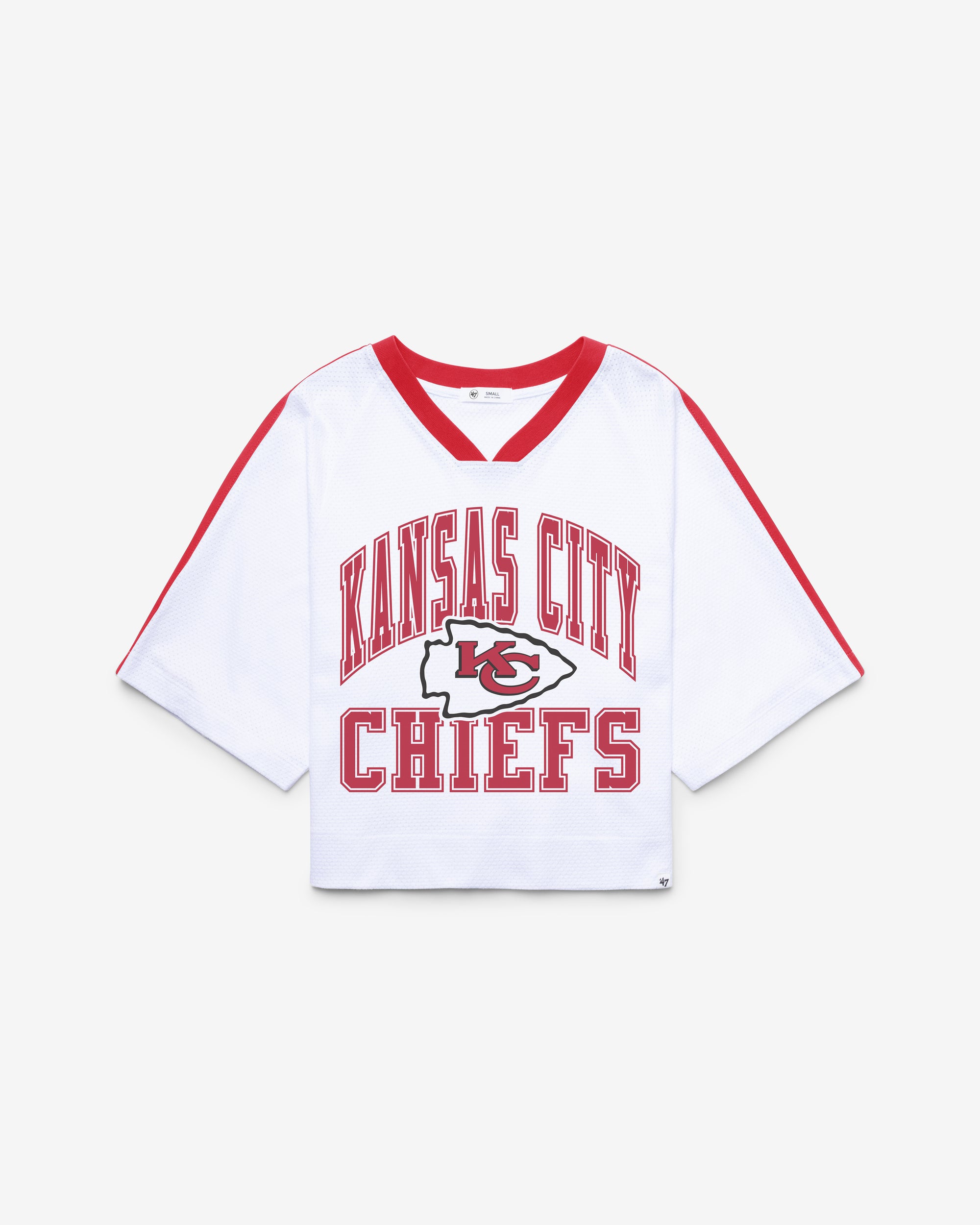 KANSAS CITY CHIEFS BIG OVERARCH '47 WOMEN'S DROP NEEDLE RAGLAN JERSEY