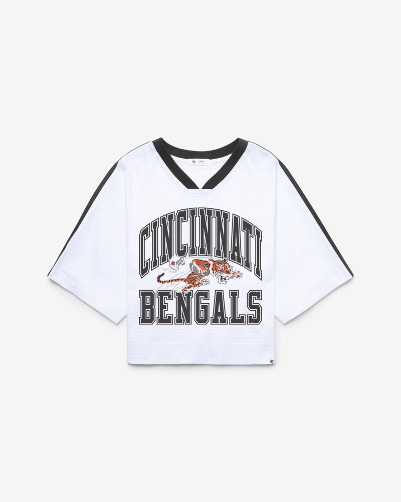 CINCINNATI BENGALS HISTORIC BIG OVERARCH '47 WOMEN'S DROP NEEDLE RAGLAN JERSEY