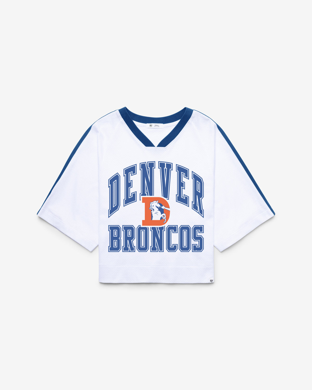 DENVER BRONCOS HISTORIC BIG OVERARCH '47 WOMEN'S DROP NEEDLE RAGLAN JERSEY