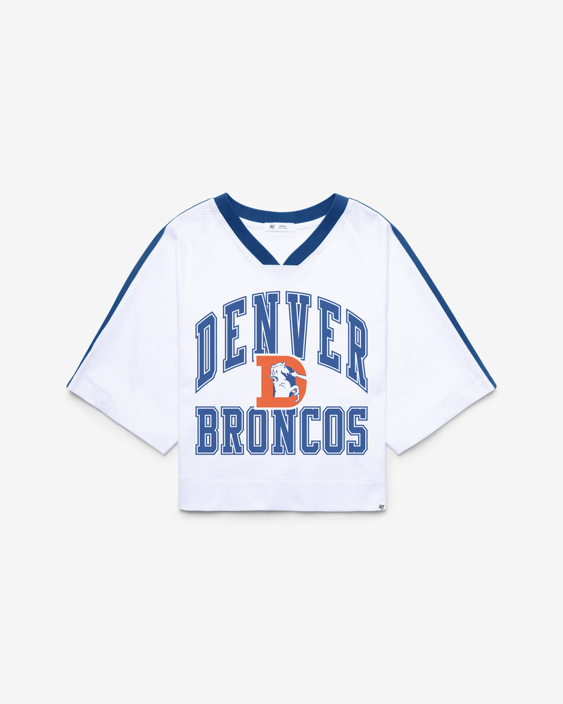 DENVER BRONCOS HISTORIC BIG OVERARCH '47 WOMEN'S DROP NEEDLE RAGLAN JERSEY