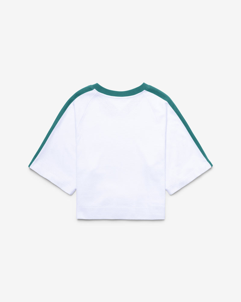 MIAMI DOLPHINS HISTORIC BIG OVERARCH '47 WOMEN'S DROP NEEDLE RAGLAN JERSEY
