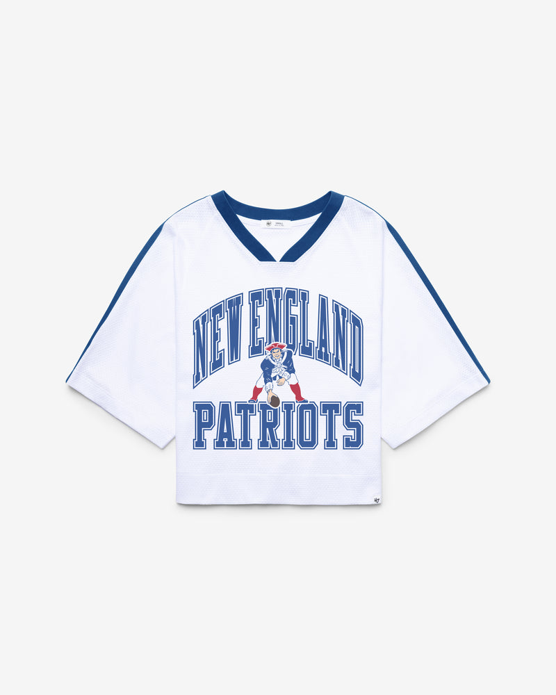 NEW ENGLAND PATRIOTS HISTORIC BIG OVERARCH '47 WOMEN'S DROP NEEDLE RAGLAN JERSEY