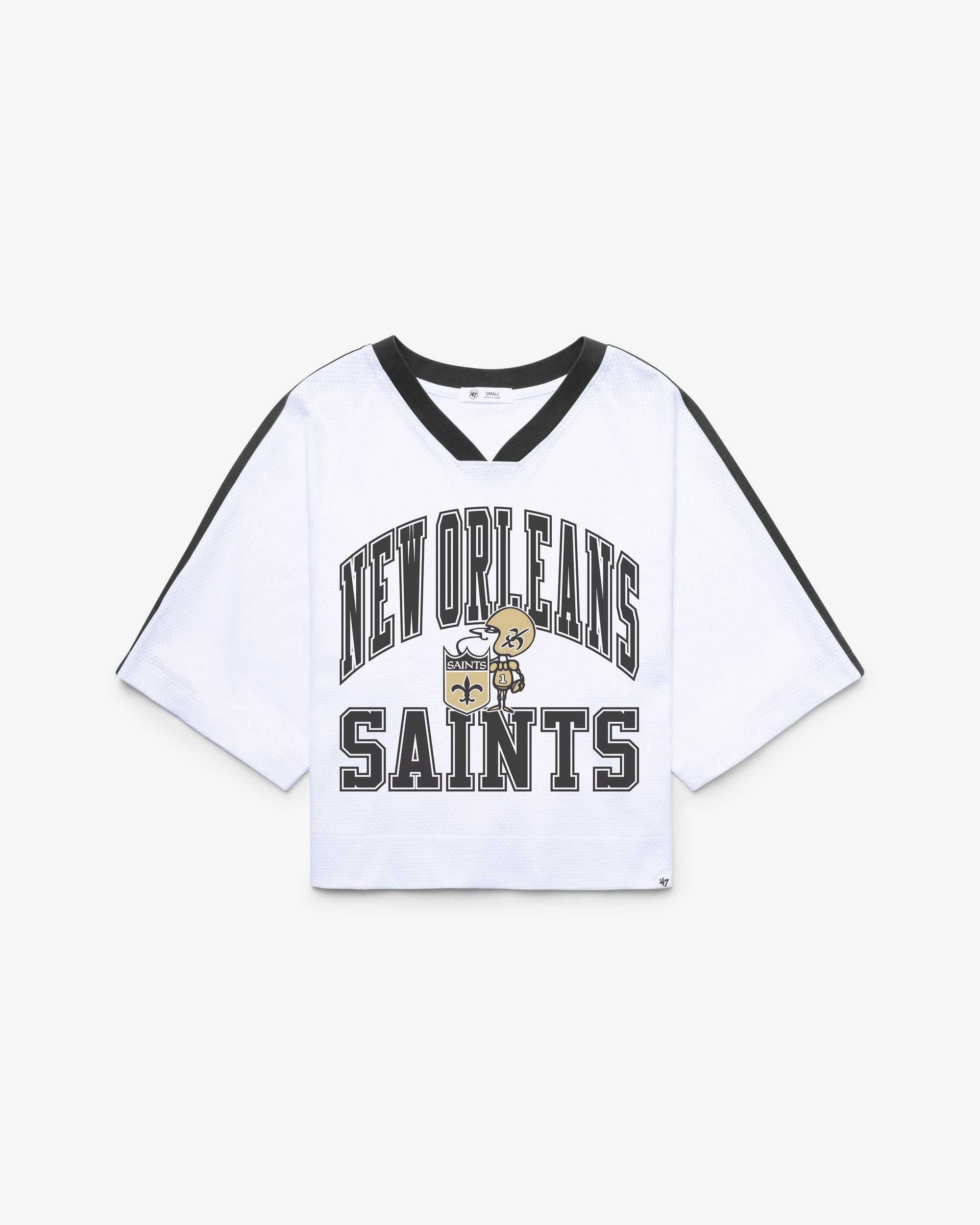 NEW ORLEANS SAINTS HISTORIC BIG OVERARCH '47 WOMEN'S DROP NEEDLE RAGLAN JERSEY