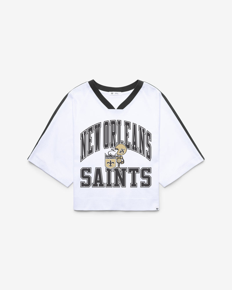 NEW ORLEANS SAINTS HISTORIC BIG OVERARCH '47 WOMEN'S DROP NEEDLE RAGLAN JERSEY