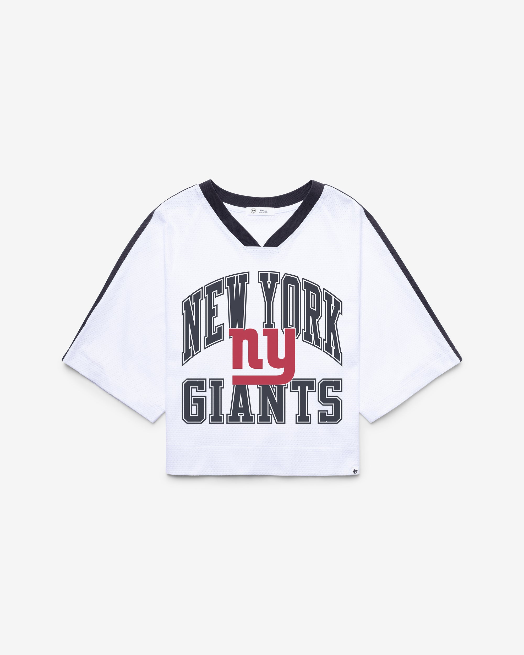 NEW YORK GIANTS HISTORIC BIG OVERARCH '47 WOMEN'S DROP NEEDLE RAGLAN JERSEY