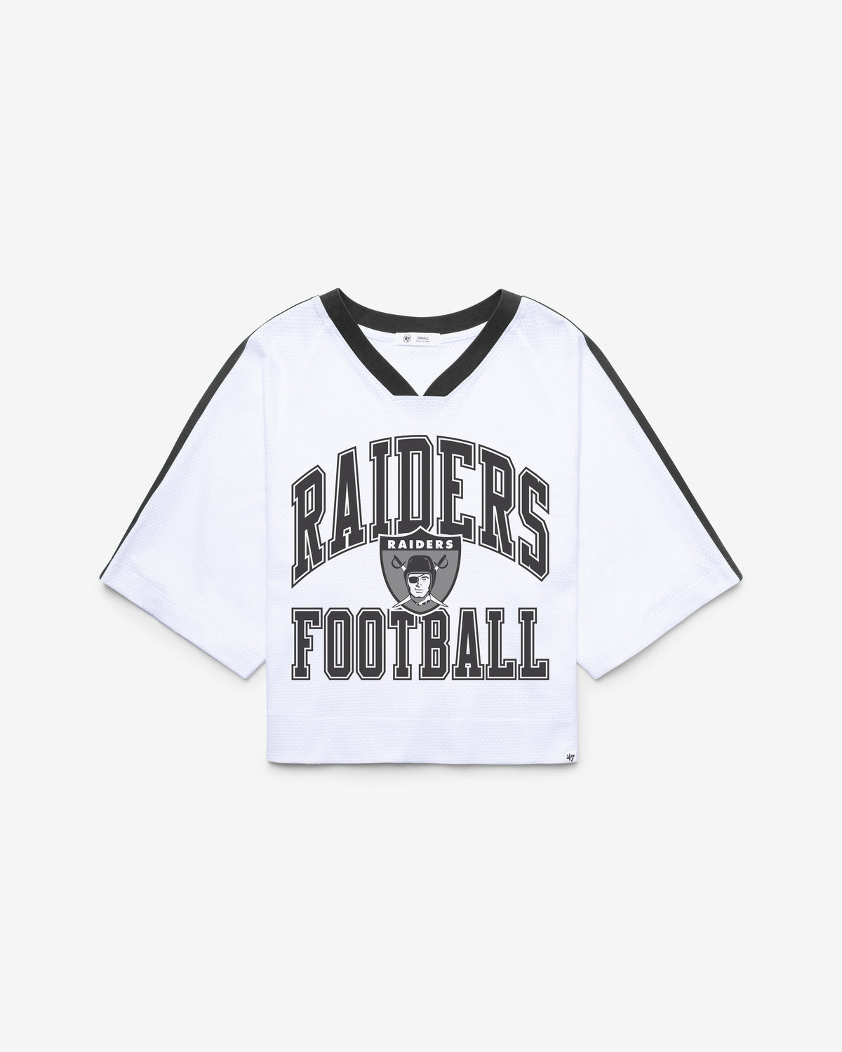 LAS VEGAS RAIDERS HISTORIC BIG OVERARCH '47 WOMEN'S DROP NEEDLE RAGLAN JERSEY