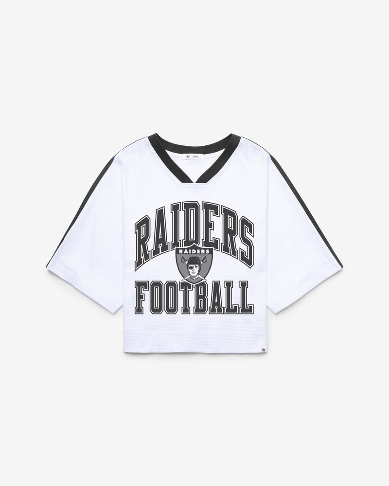 LAS VEGAS RAIDERS HISTORIC BIG OVERARCH '47 WOMEN'S DROP NEEDLE RAGLAN JERSEY