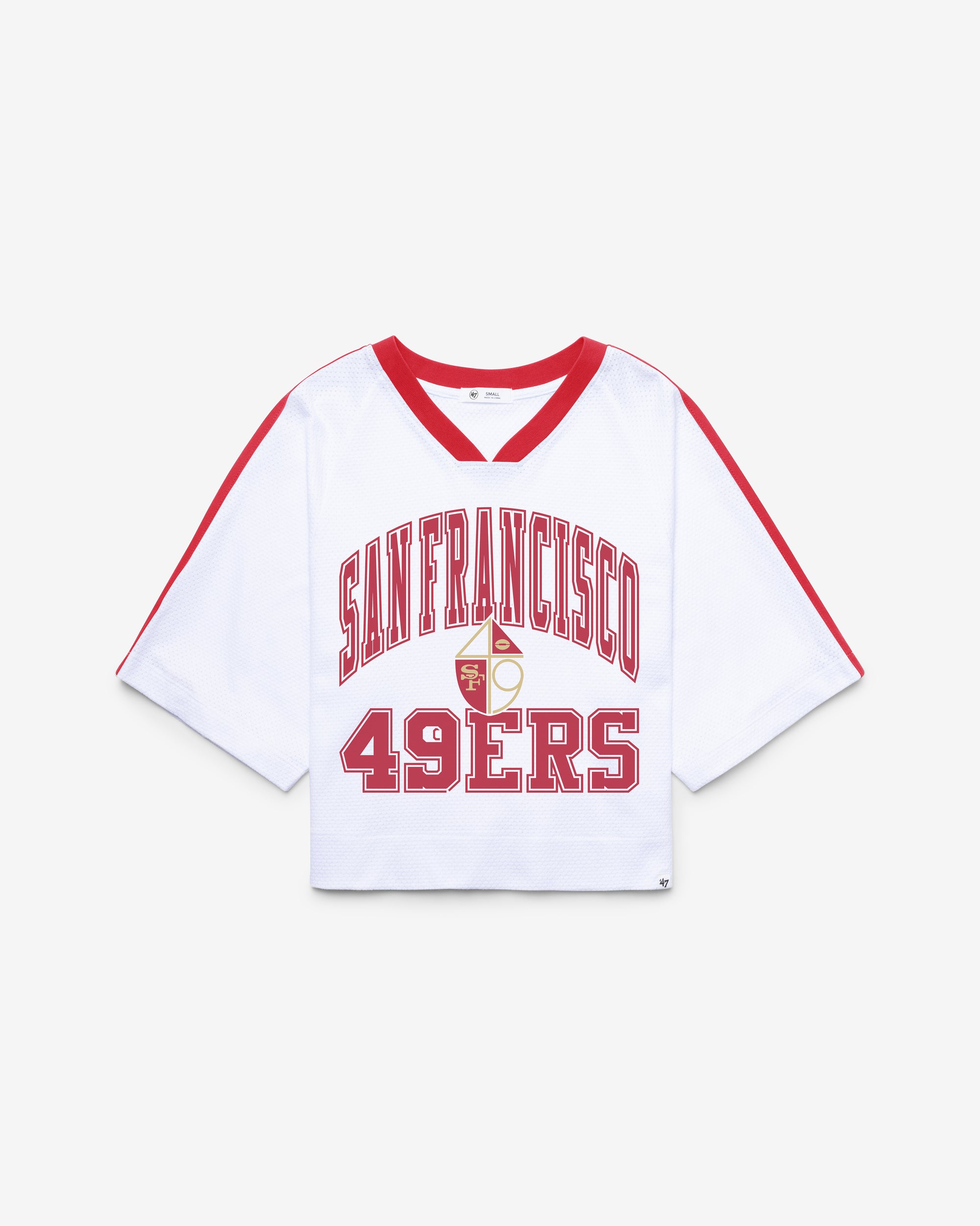 SAN FRANCISCO 49ERS HISTORIC BIG OVERARCH '47 WOMEN'S DROP NEEDLE RAGLAN JERSEY
