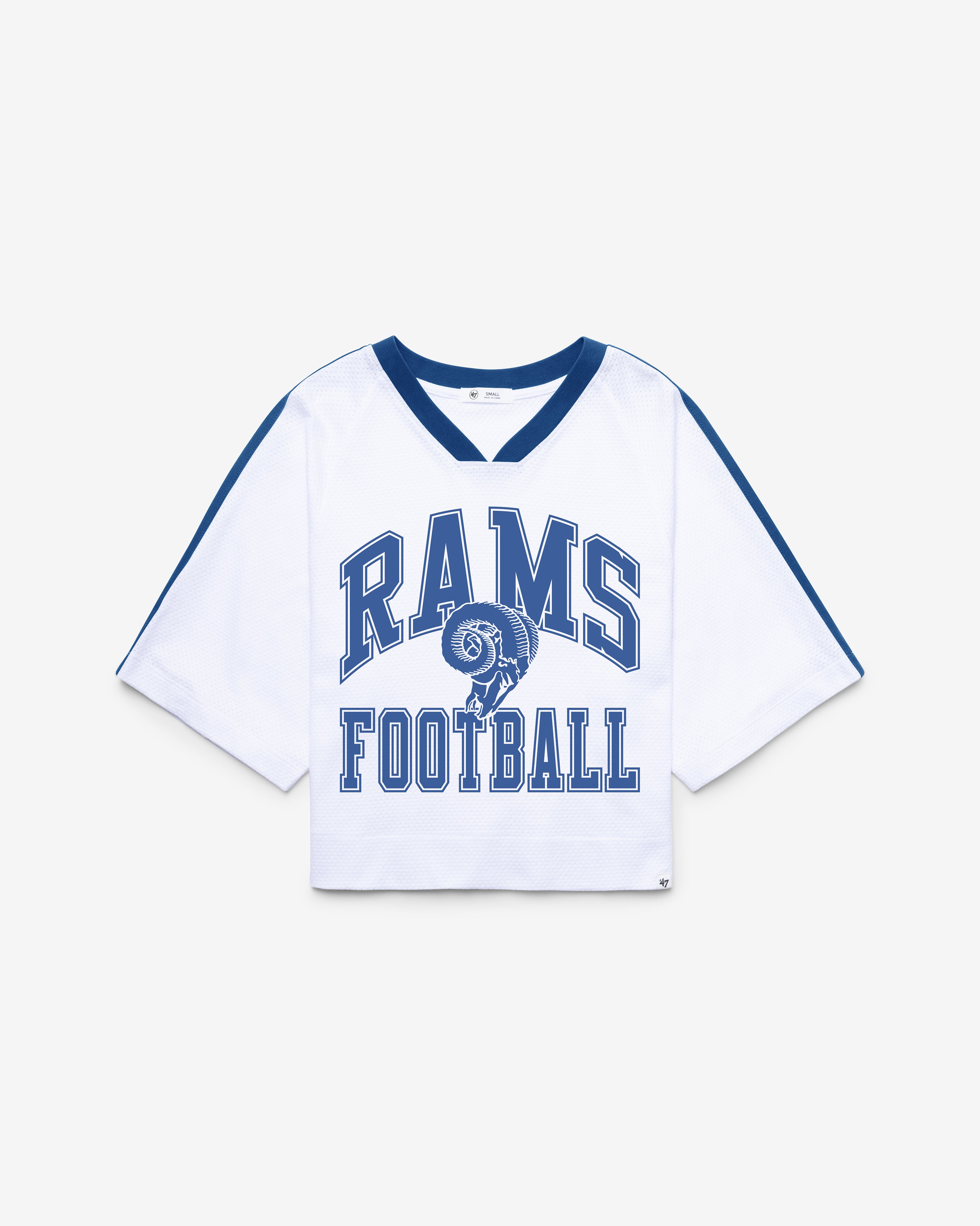 LOS ANGELES RAMS HISTORIC BIG OVERARCH '47 WOMEN'S DROP NEEDLE RAGLAN
