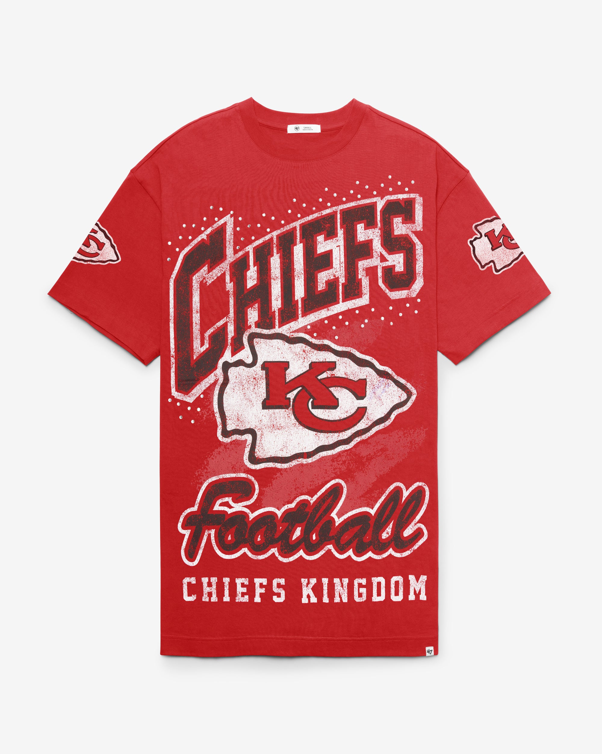 KANSAS CITY CHIEFS GEMSTONE SWASH '47 WOMEN'S T-SHIRT DRESS