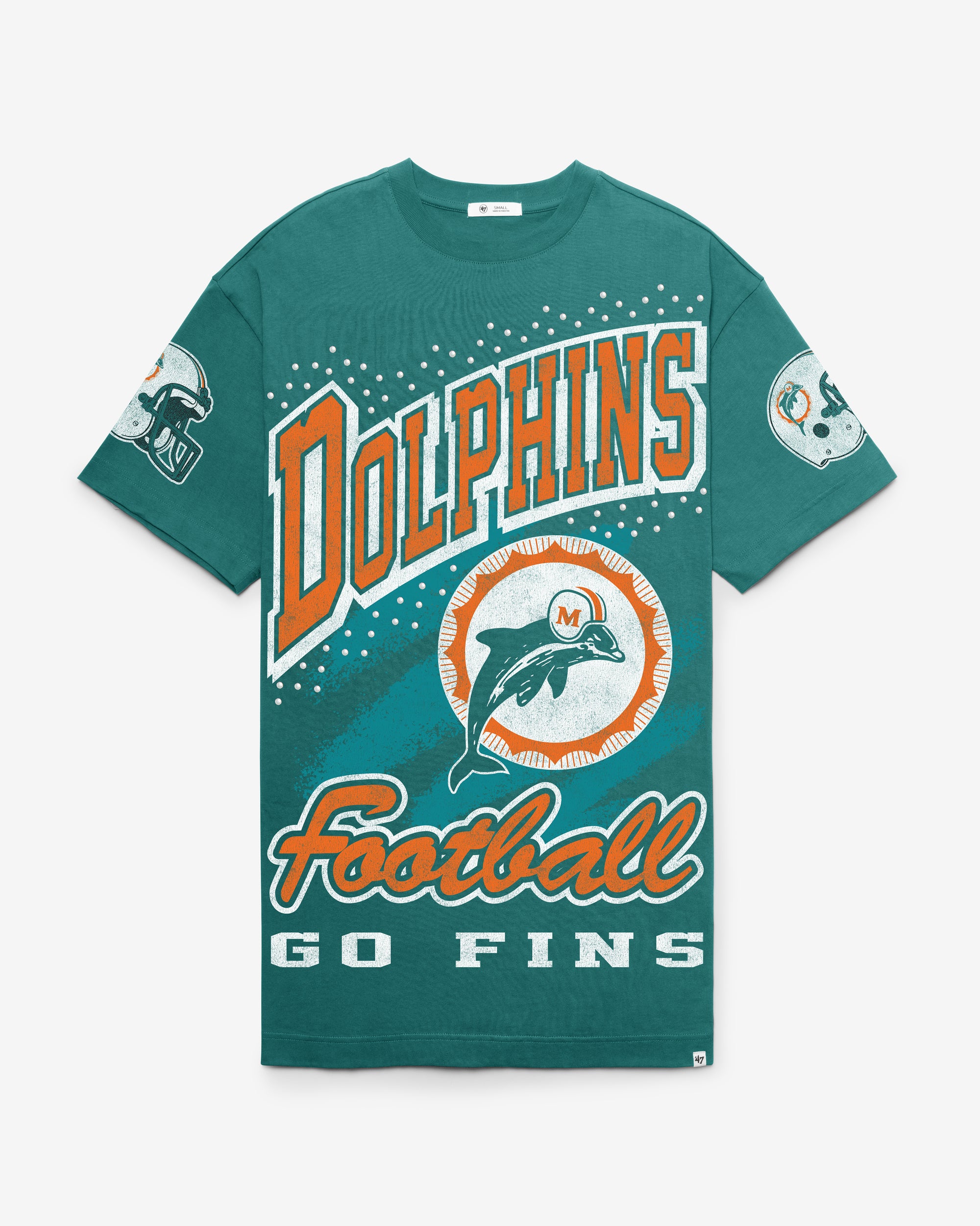 MIAMI DOLPHINS HISTORIC GEMSTONE SWASH '47 WOMEN'S T-SHIRT DRESS