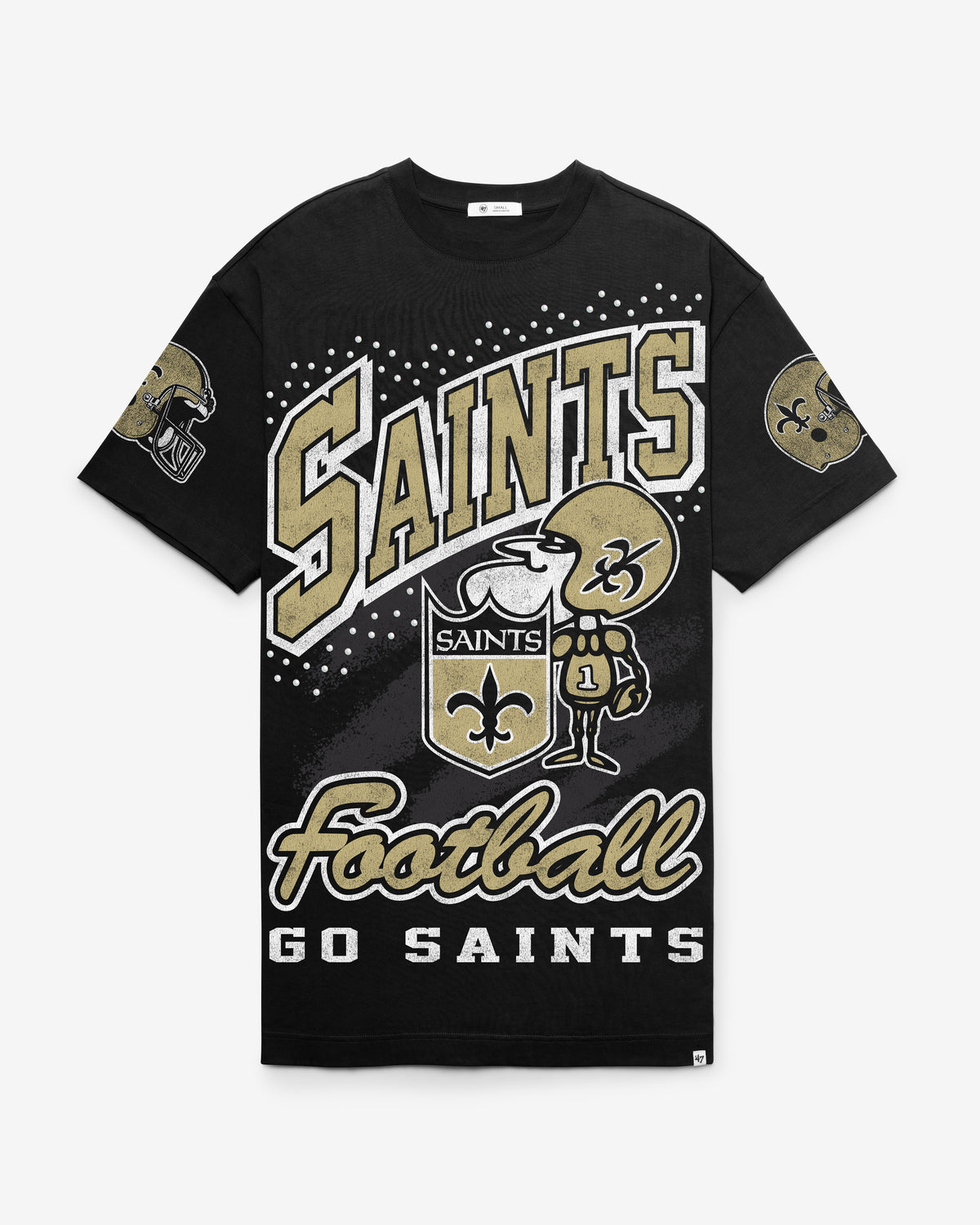 NEW ORLEANS SAINTS HISTORIC GEMSTONE SWASH '47 WOMEN'S T-SHIRT DRESS