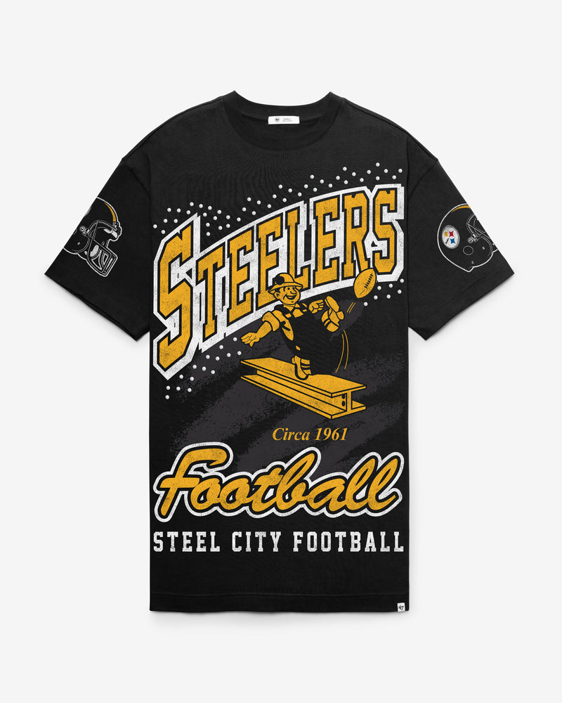 PITTSBURGH STEELERS HISTORIC GEMSTONE SWASH '47 WOMEN'S  T-SHIRT DRESS