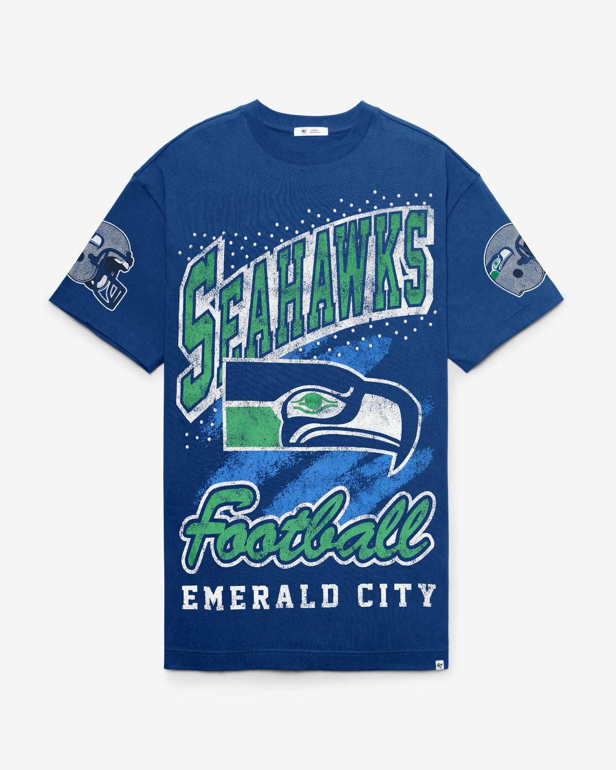 SEATTLE SEAHAWKS HISTORIC GEMSTONE SWASH '47 WOMEN' S T-SHIRT DRESS