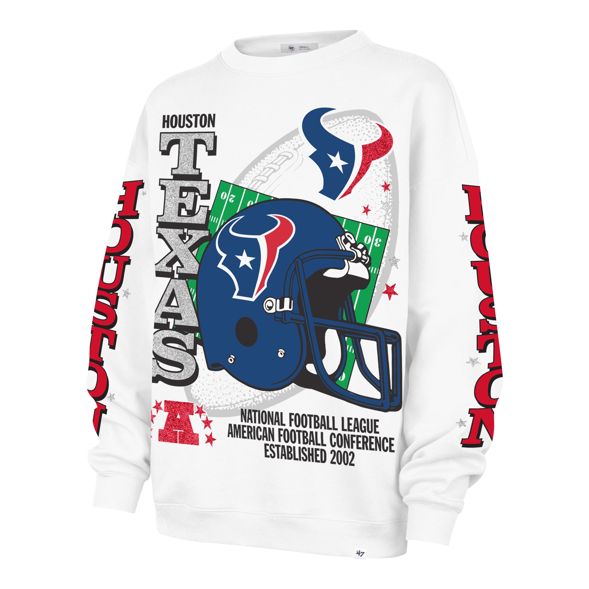 HOUSTON TEXANS THUNDEROUS '47 WOMEN'S OVERSIZED CREW