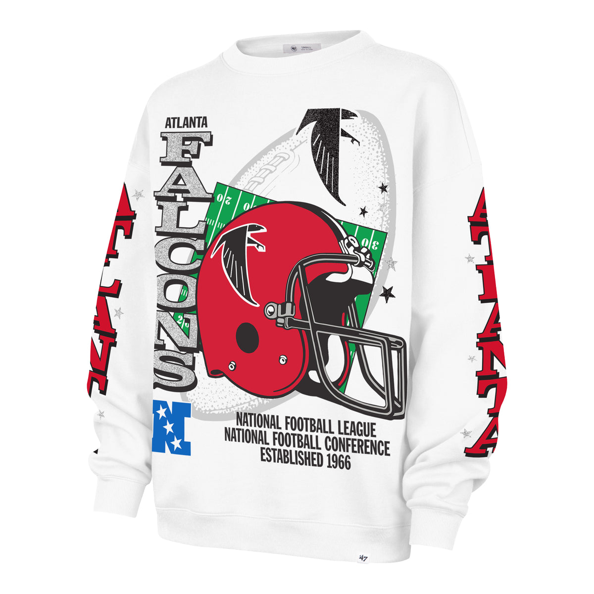 ATLANTA FALCONS HISTORIC THUNDEROUS '47 WOMEN'S OVERSIZED CREW
