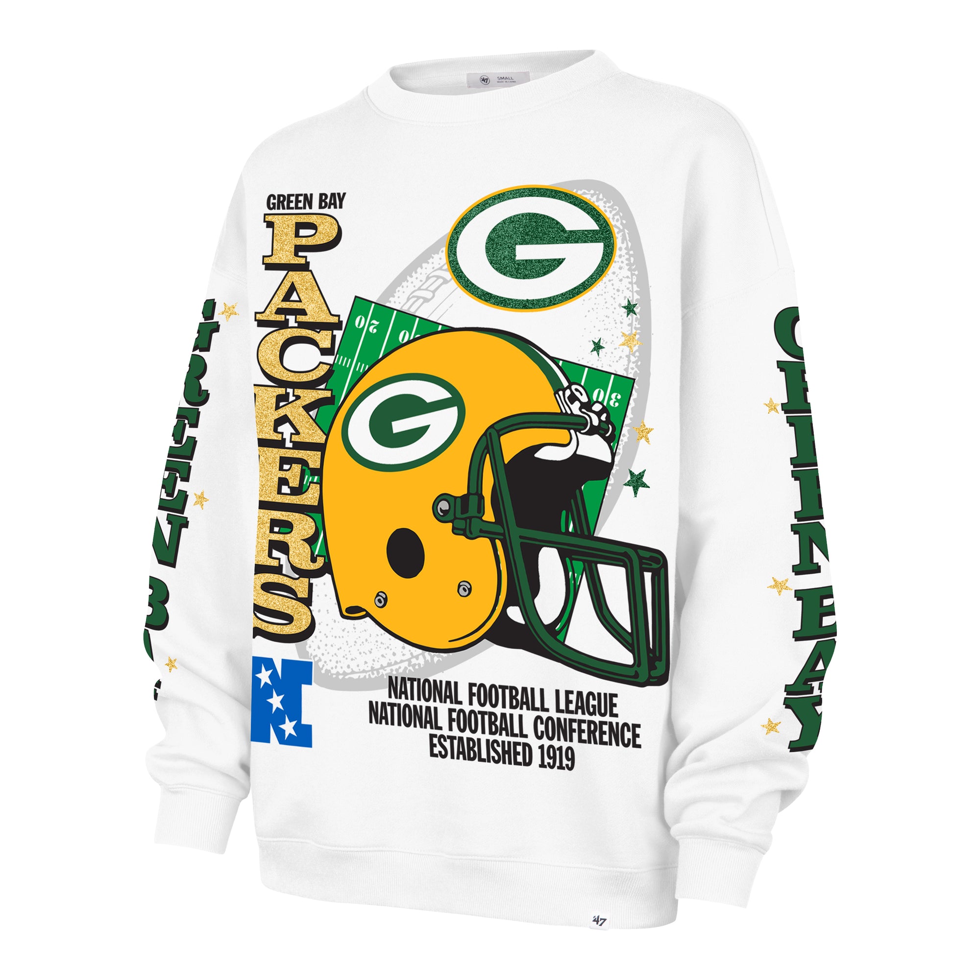 GREEN BAY PACKERS HISTORIC THUNDEROUS '47 WOMEN'S OVERSIZED CREW