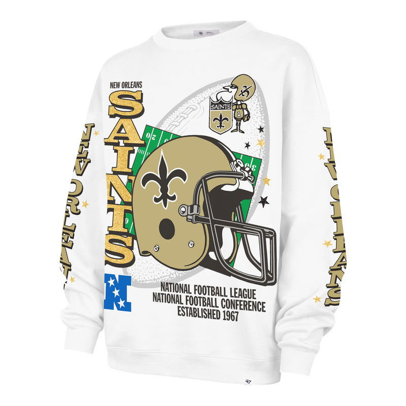 NEW ORLEANS SAINTS HISTORIC THUNDEROUS '47 WOMEN'S OVERSIZED CREW