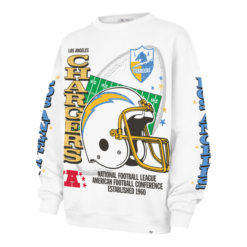 LOS ANGELES CHARGERS HISTORIC THUNDEROUS '47 WOMEN'S OVERSIZED CREW