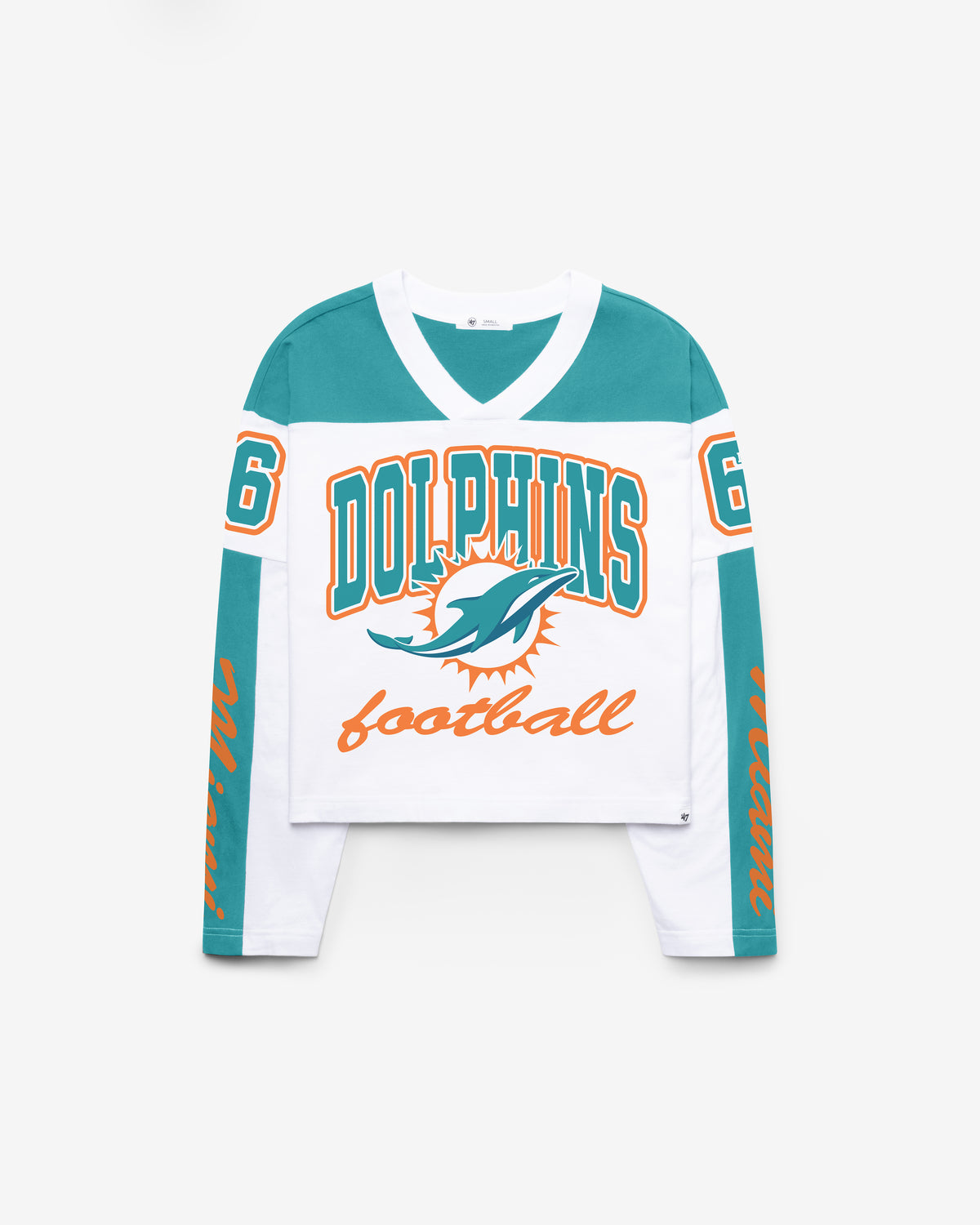 MIAMI DOLPHINS EXCLAMATION '47 WOMEN'S METRO JERSEY TEE