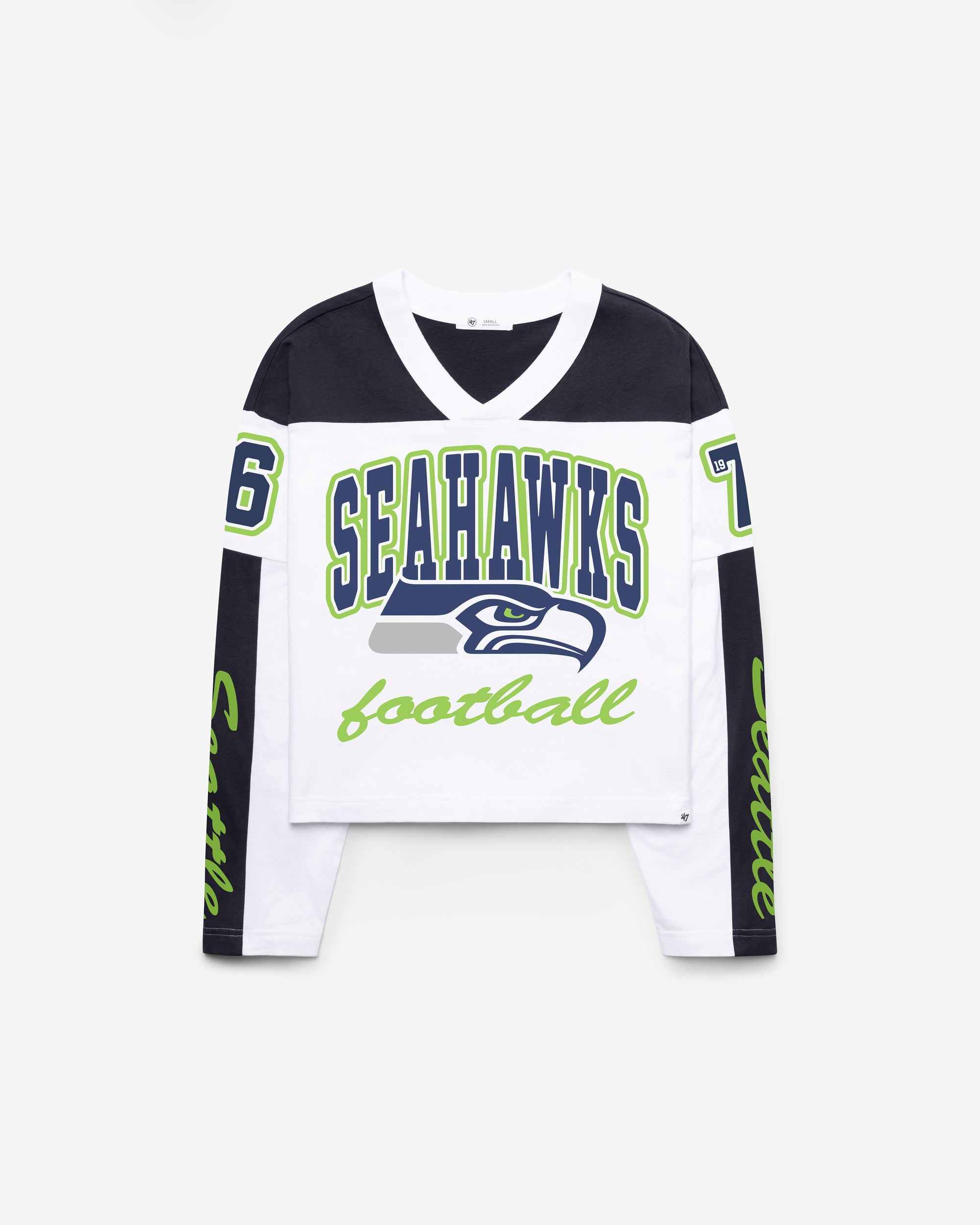 SEATTLE SEAHAWKS EXCLAMATION '47 WOMEN'S METRO JERSEY TEE