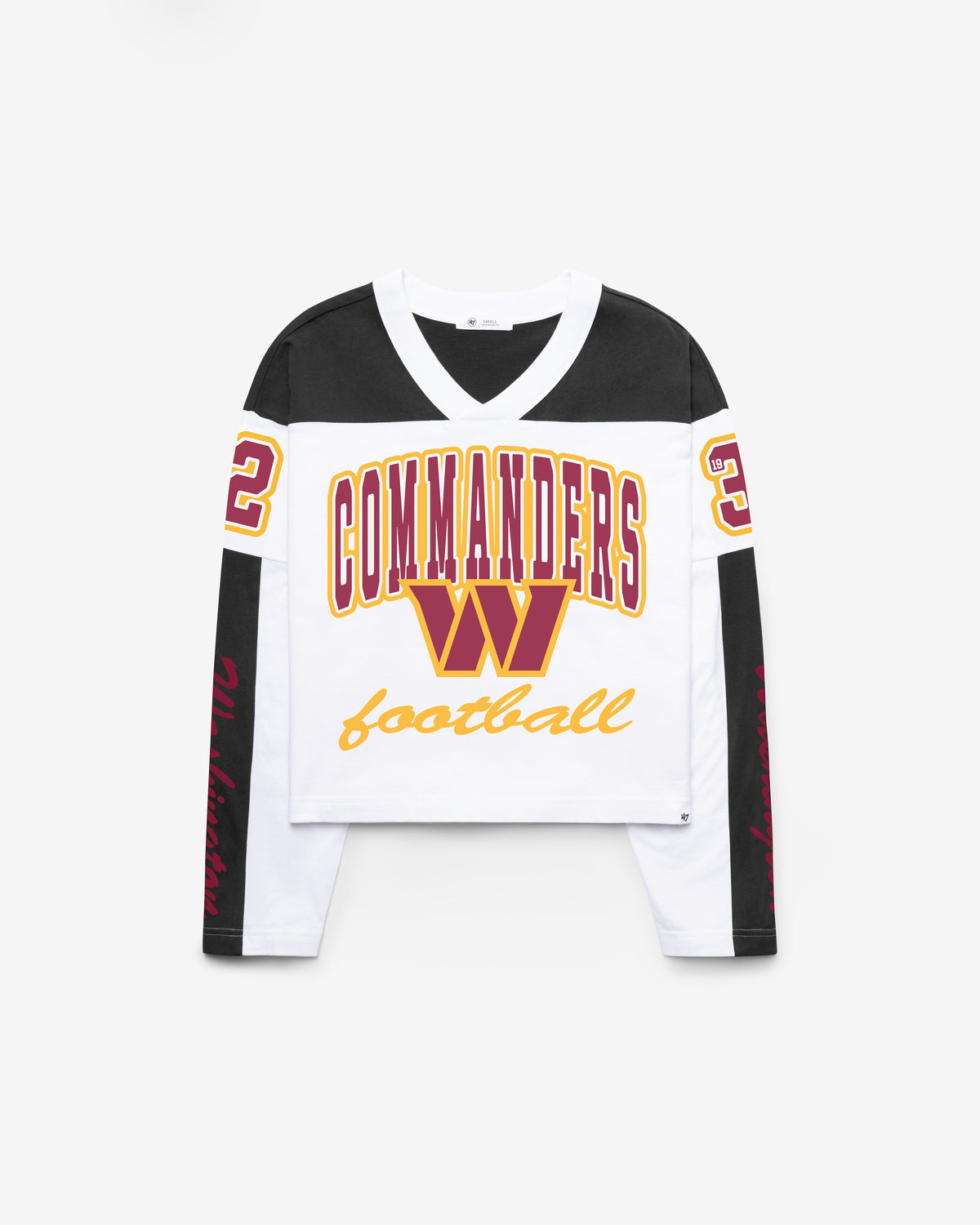 WASHINGTON COMMANDERS EXCLAMATION '47 WOMEN'S METRO JERSEY TEE