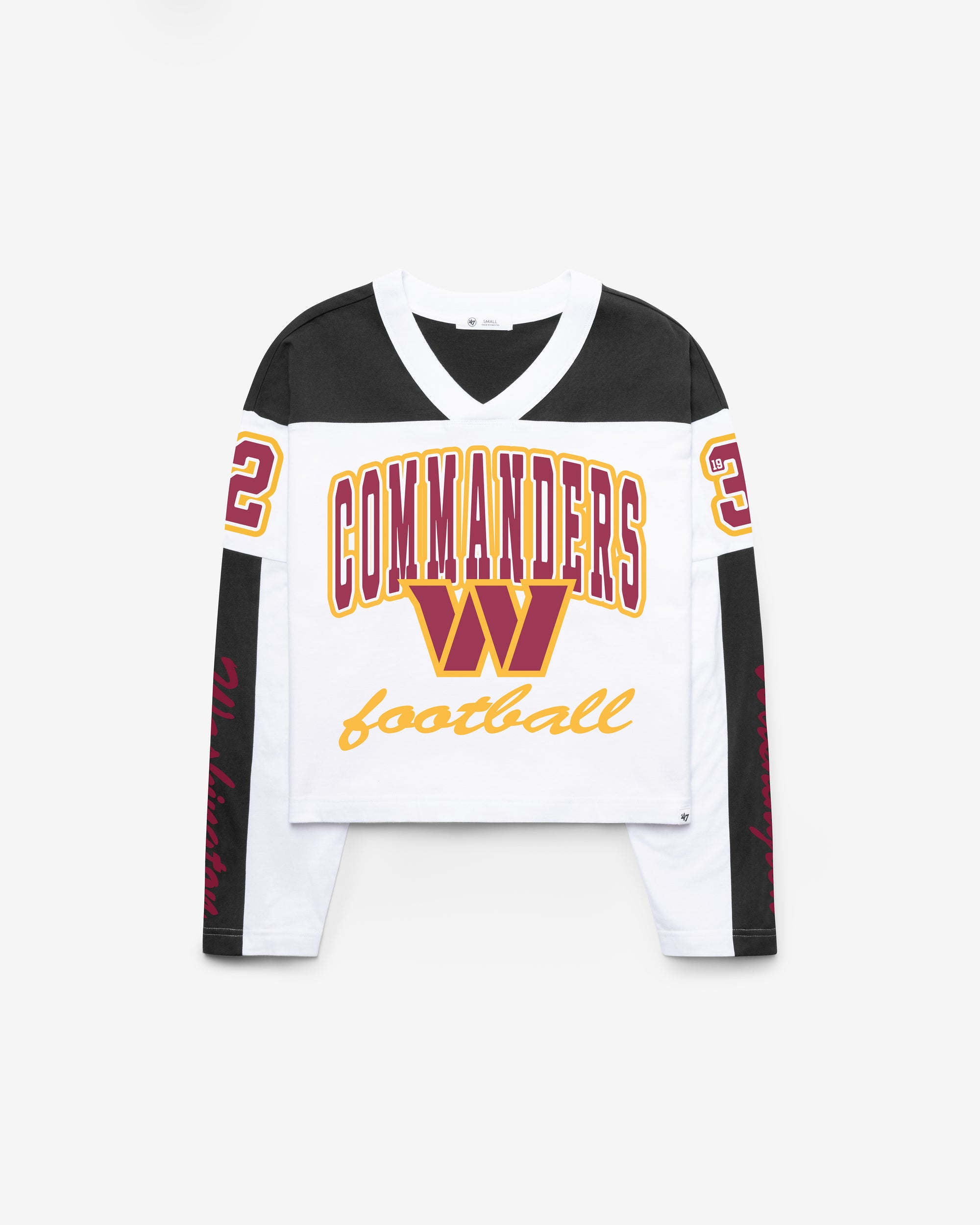 WASHINGTON COMMANDERS EXCLAMATION '47 WOMEN'S METRO JERSEY TEE