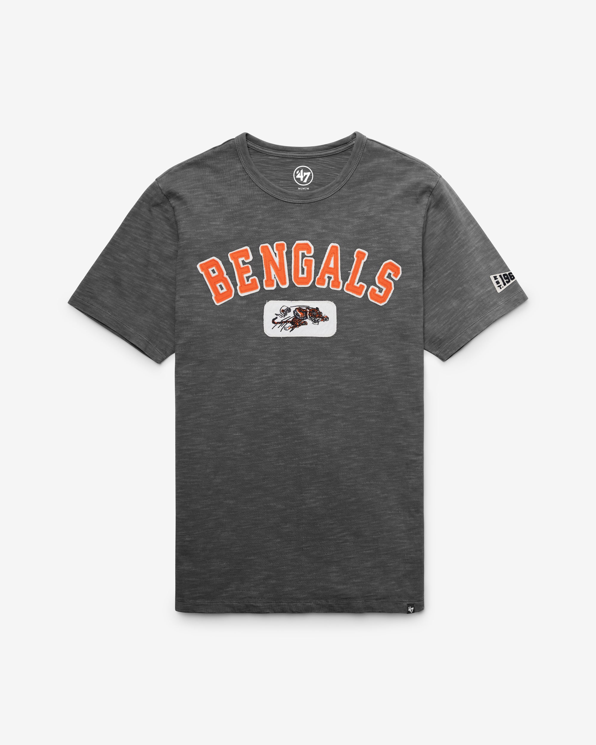CINCINNATI BENGALS HISTORIC SEYMOORE WELL WORN '47 HEAVY SLUB TEE