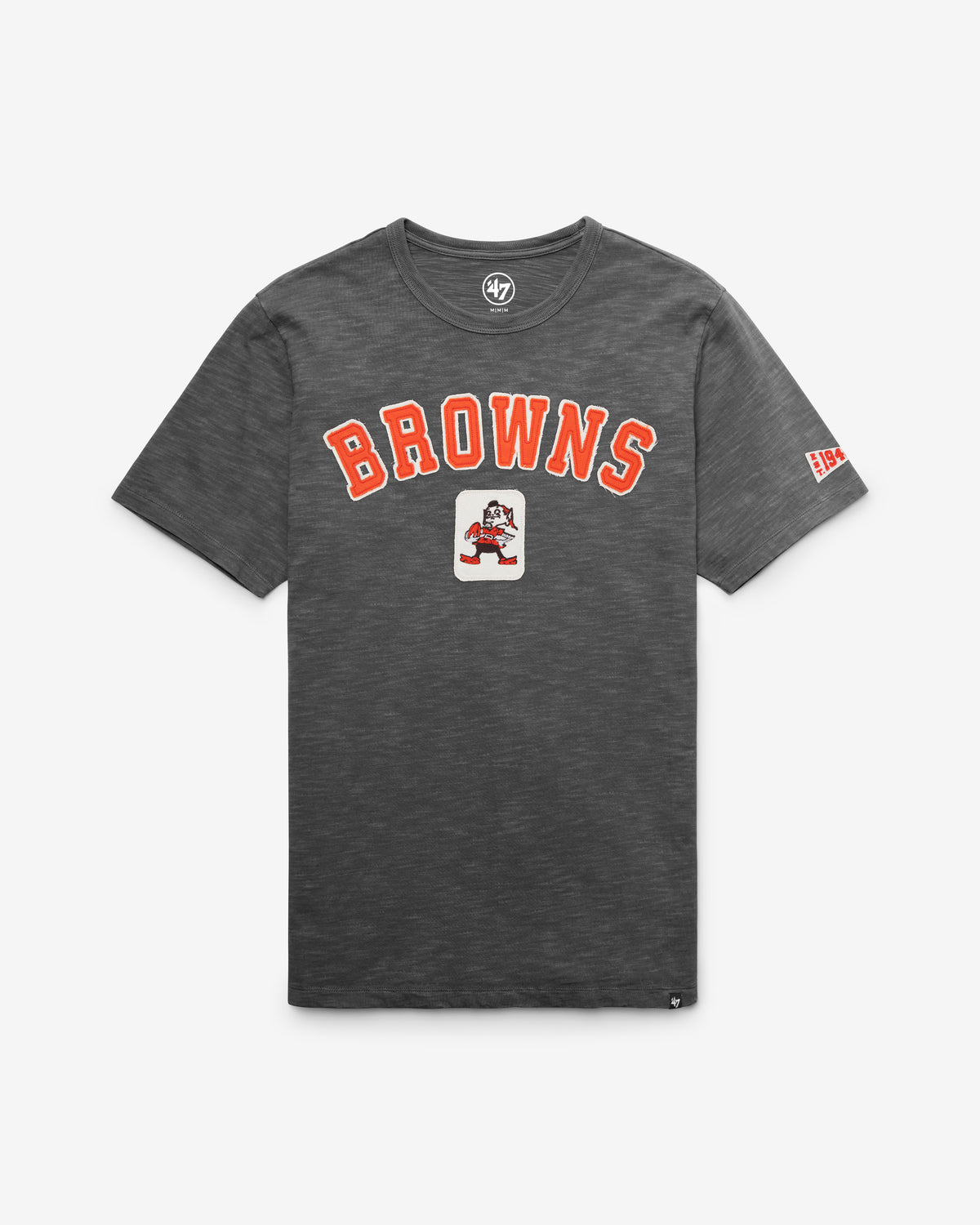 CLEVELAND BROWNS HISTORIC SEYMOORE WELL WORN '47 HEAVY SLUB TEE
