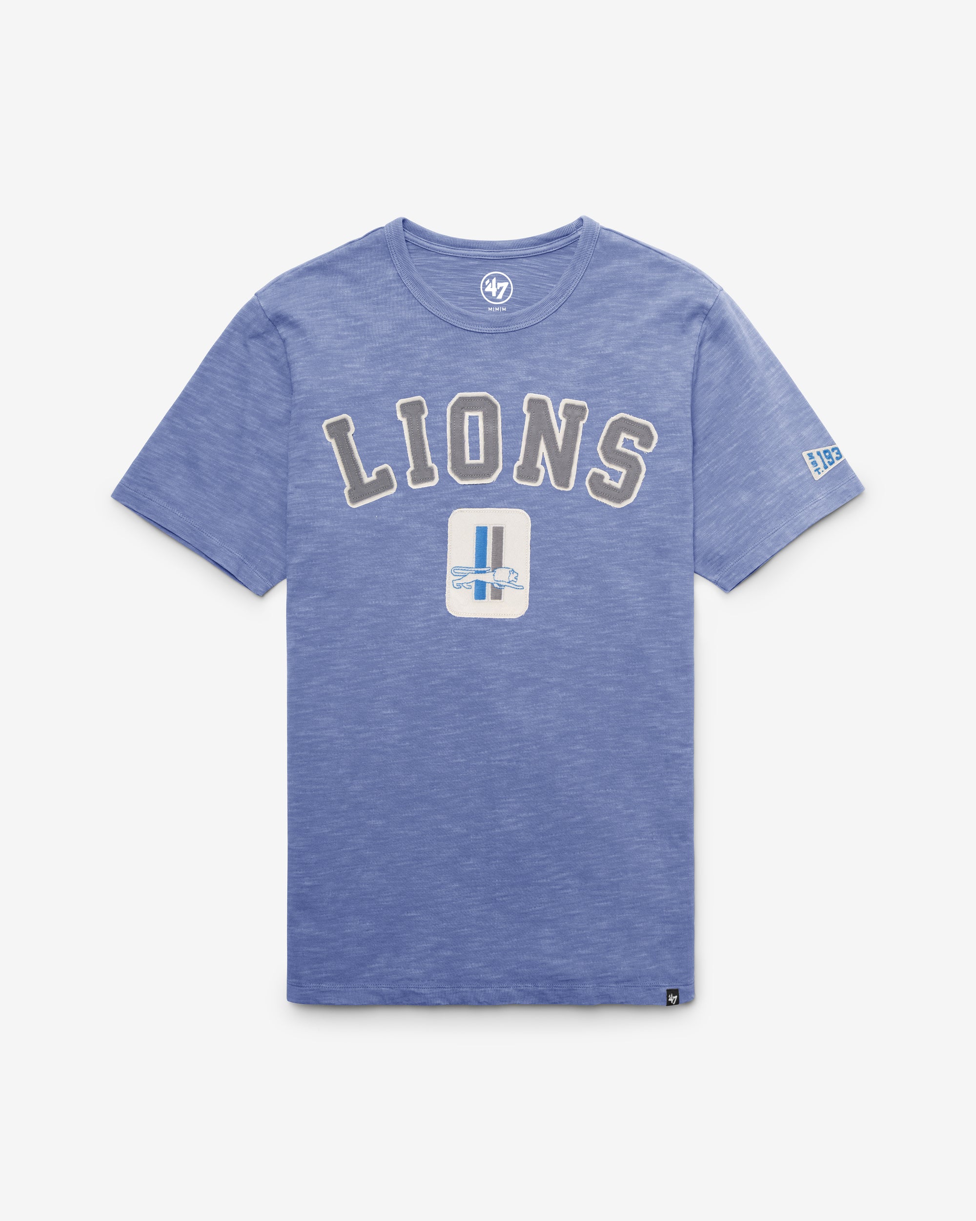 DETROIT LIONS HISTORIC SEYMOORE WELL WORN '47 HEAVY SLUB TEE
